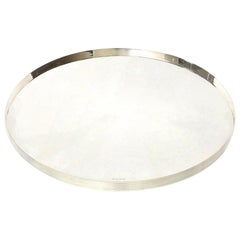 Christofle Silver Plate Round Tray Vintage Barware