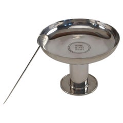 Christofle Silver Plate Tazza & Cocktail Pick, Hotel Llao Llao, Patagonia, 1938
