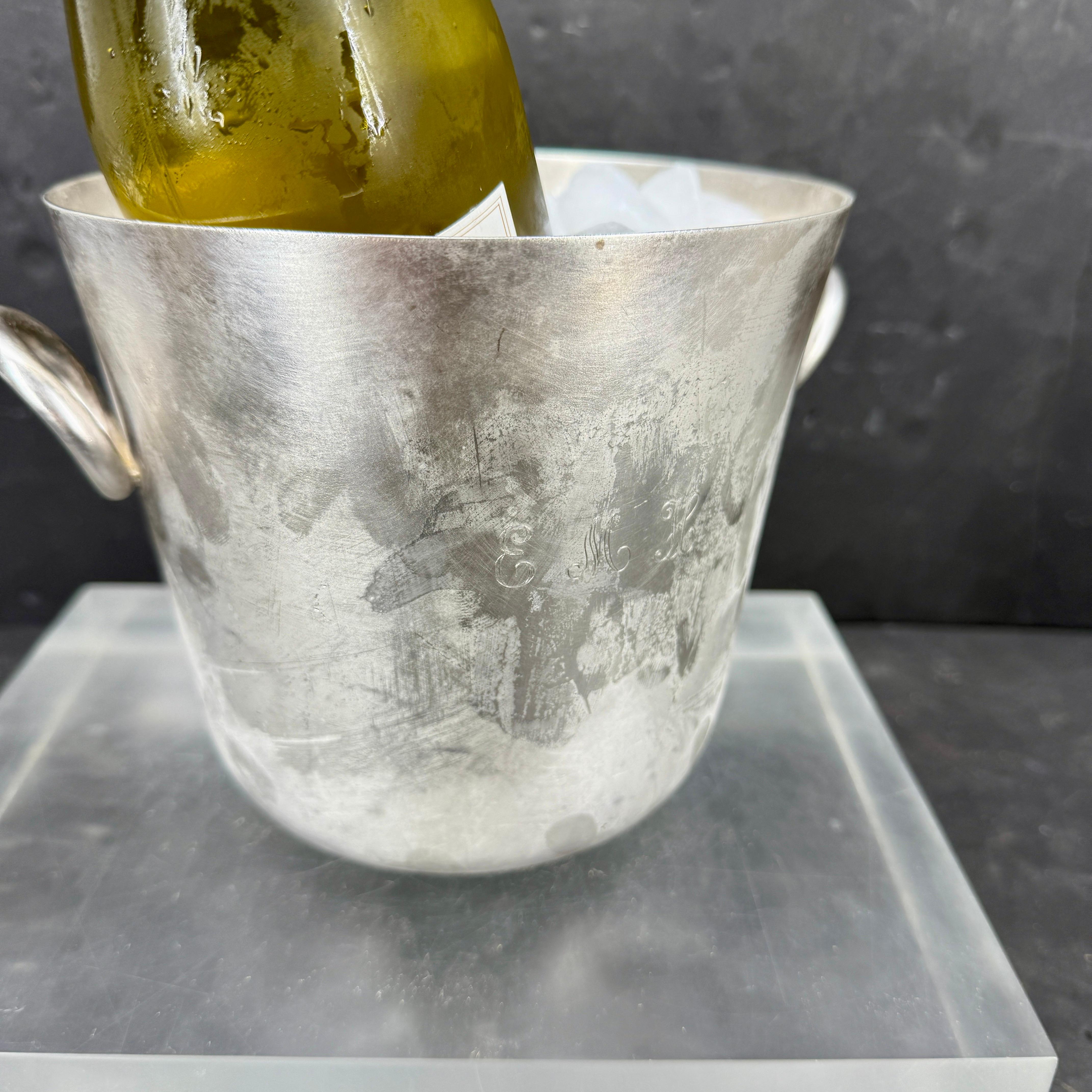 Christofle Silver Plate Wein Champagner Kühler mit Griffen im Angebot 3