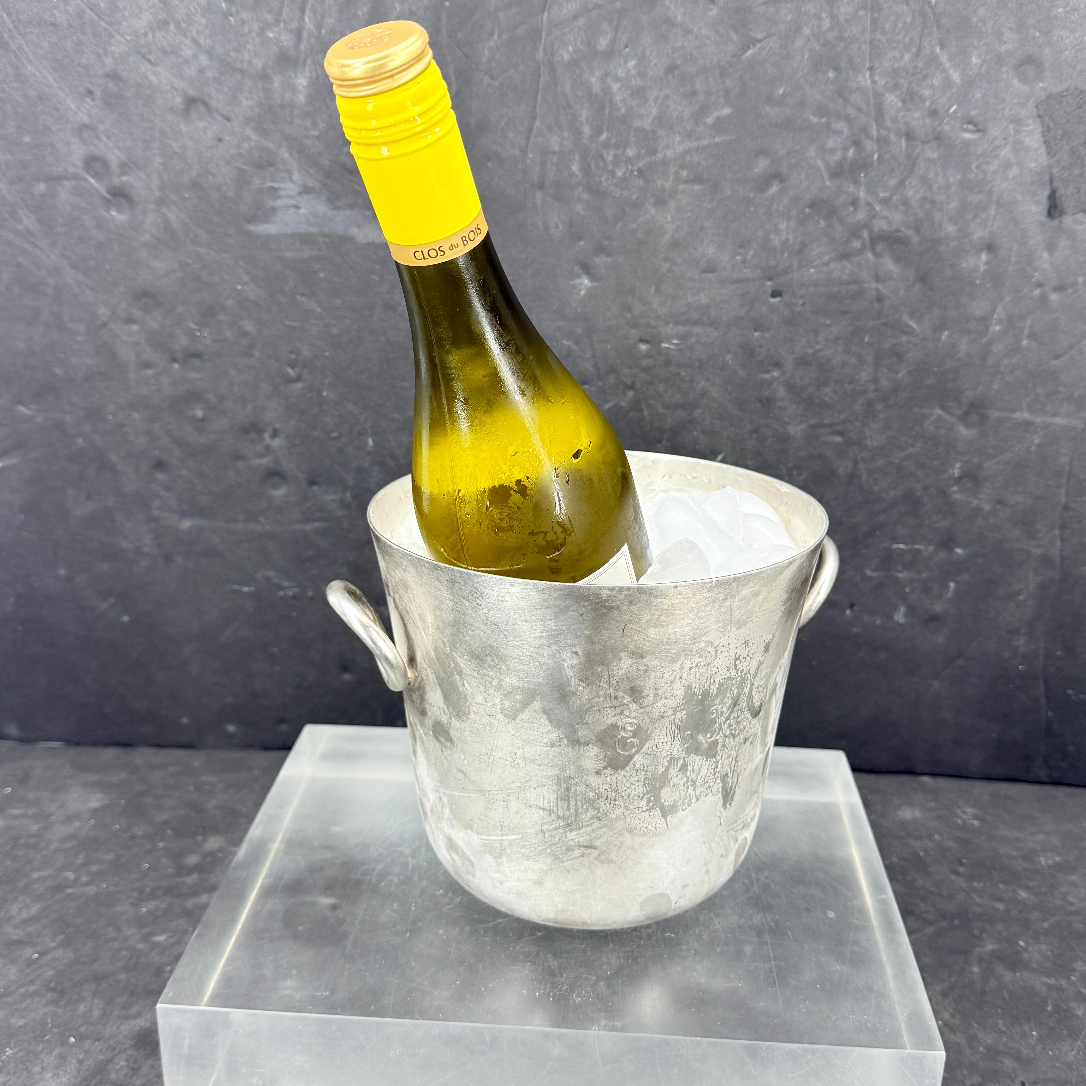 Christofle Silver Plate Wein Champagner Kühler mit Griffen im Angebot 9