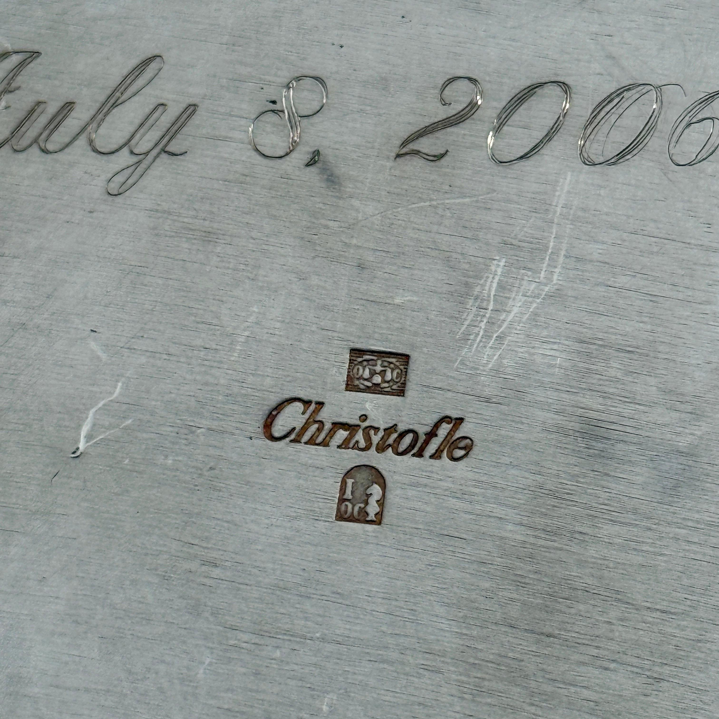 Christofle Silver Plate Wein Champagner Kühler mit Griffen im Angebot 10