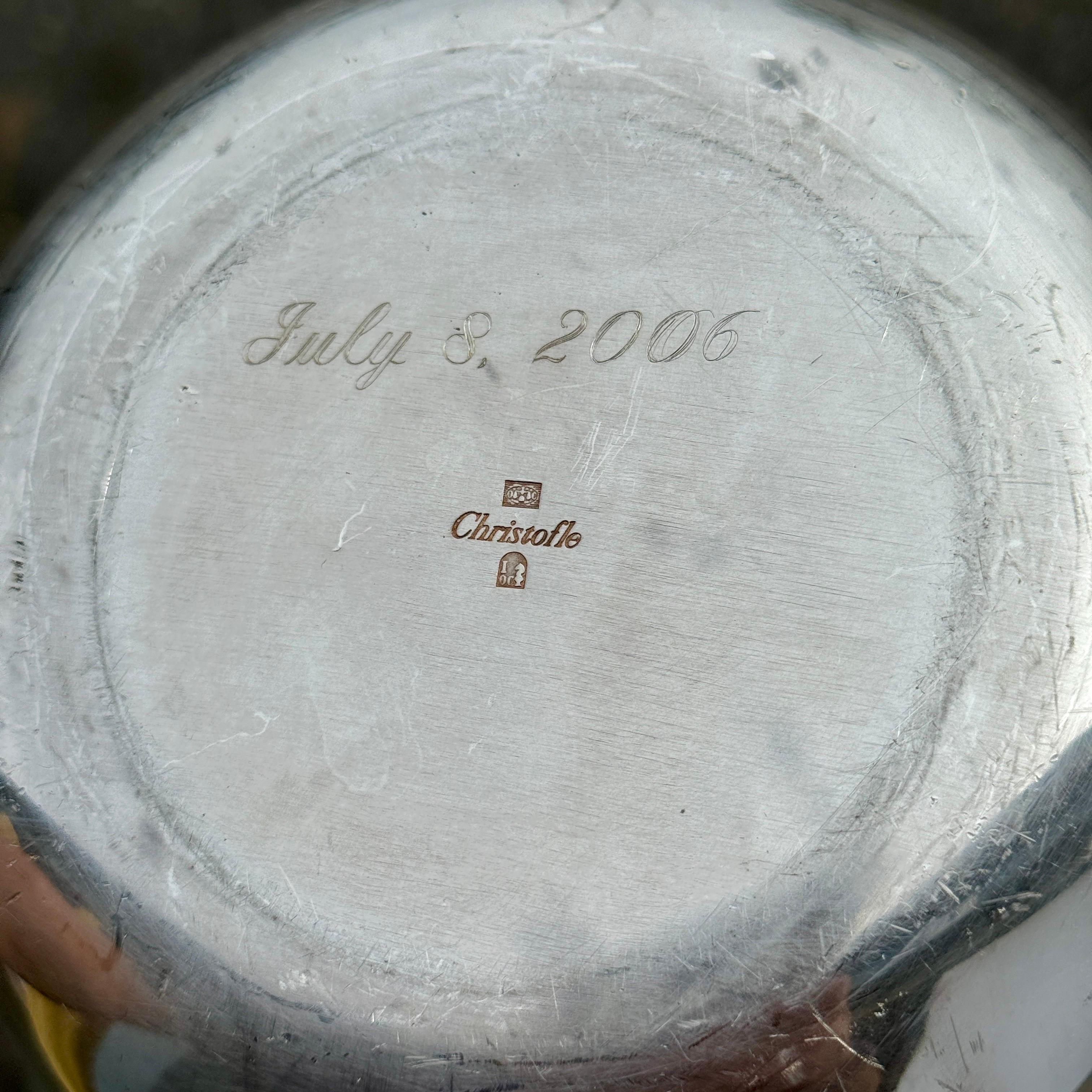 Christofle Silver Plate Wein Champagner Kühler mit Griffen im Angebot 11