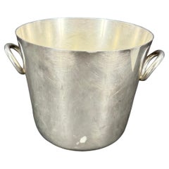 Christofle Glacière à vin et à champagne en métal argenté avec poignées