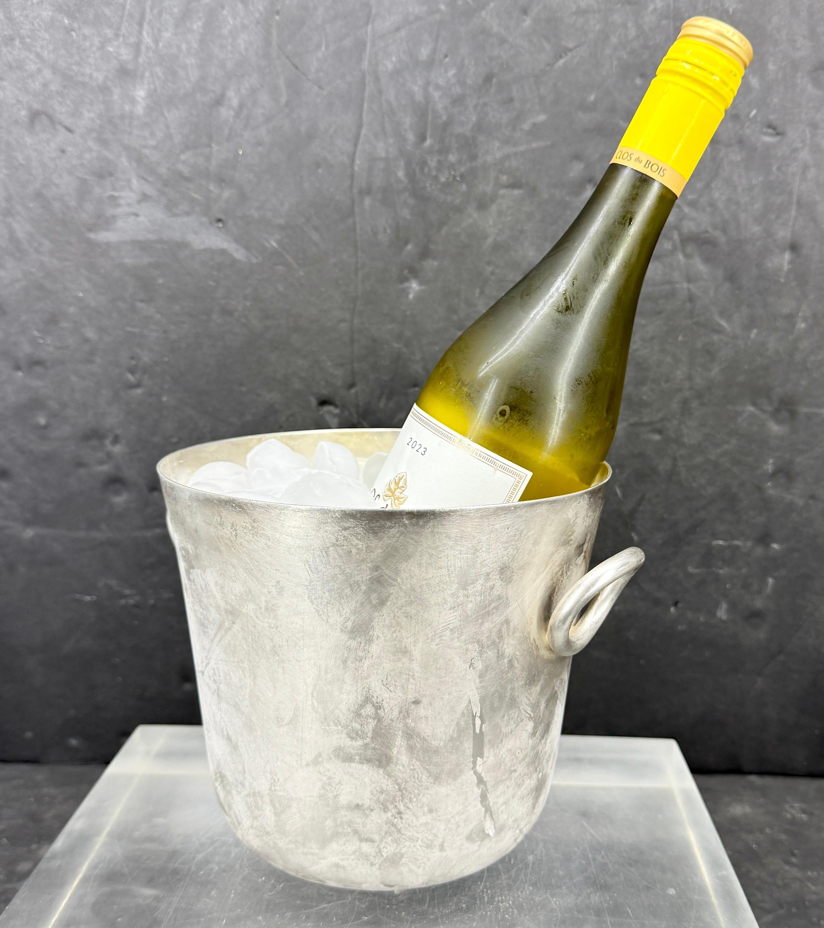 Christofle Silver Plate Wein Champagner Kühler mit Griffen (Französisch) im Angebot
