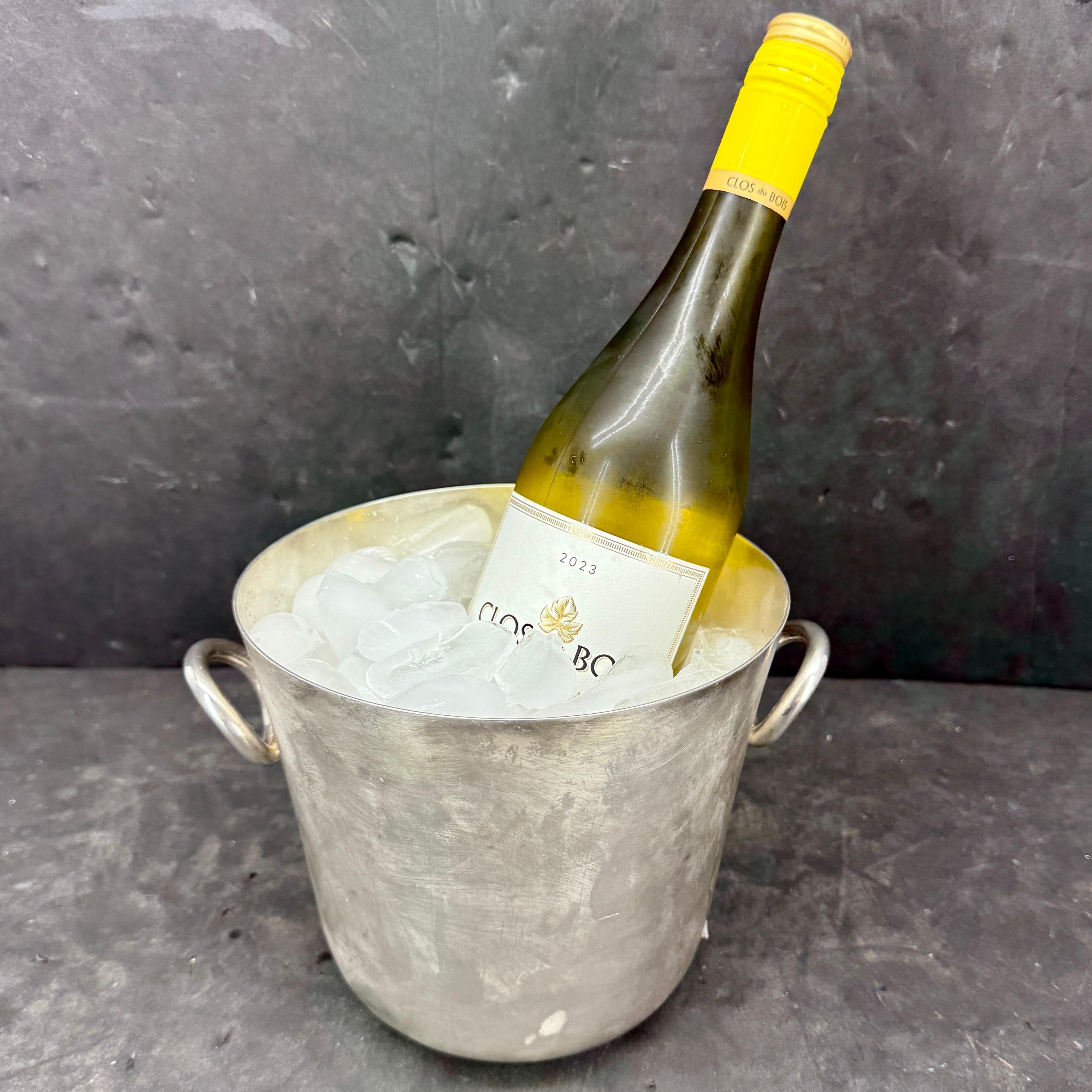 Christofle Silver Plate Wein Champagner Kühler mit Griffen im Zustand „Gut“ im Angebot in Haddonfield, NJ