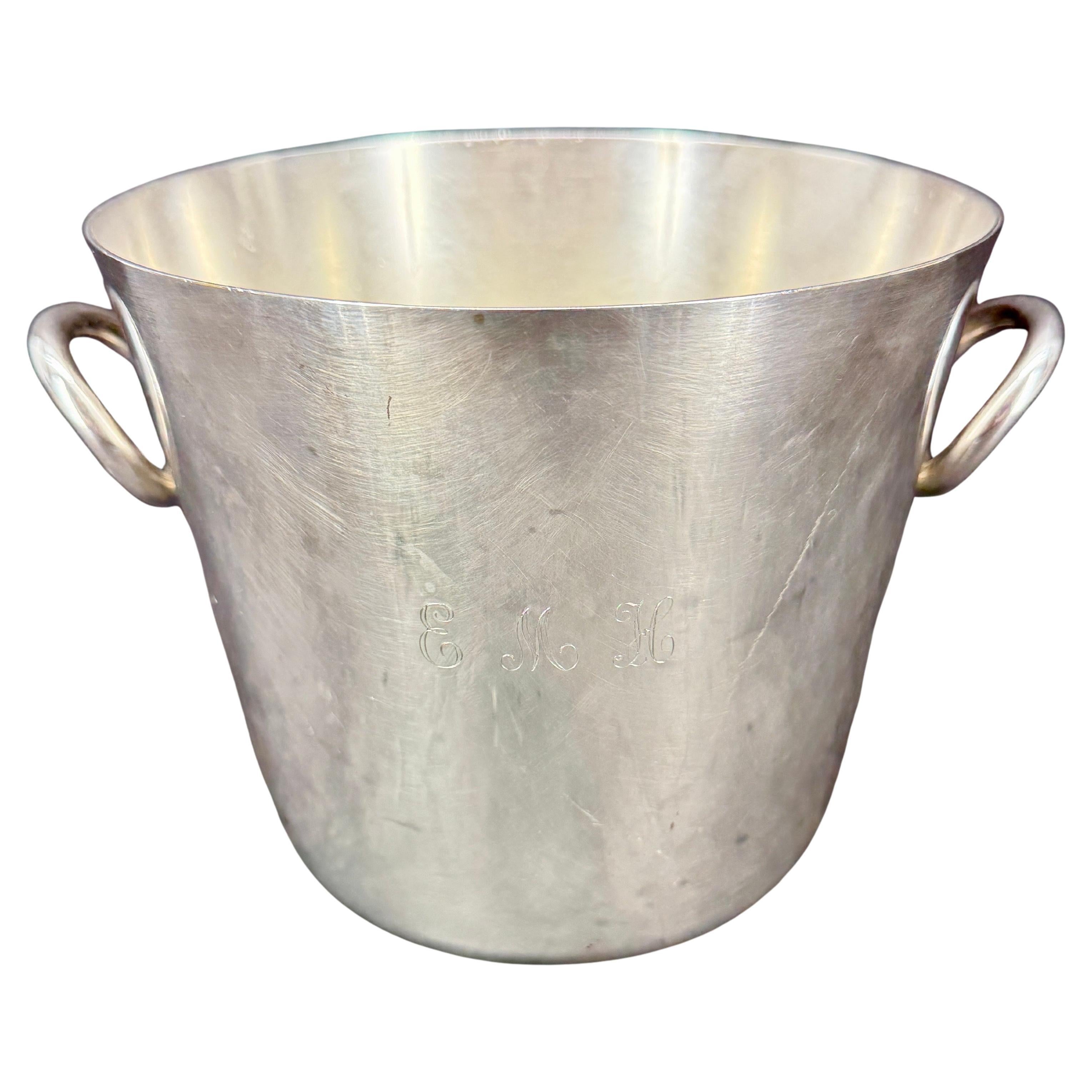 Christofle Silver Plate Wine Champagne Cooler con maniglie
