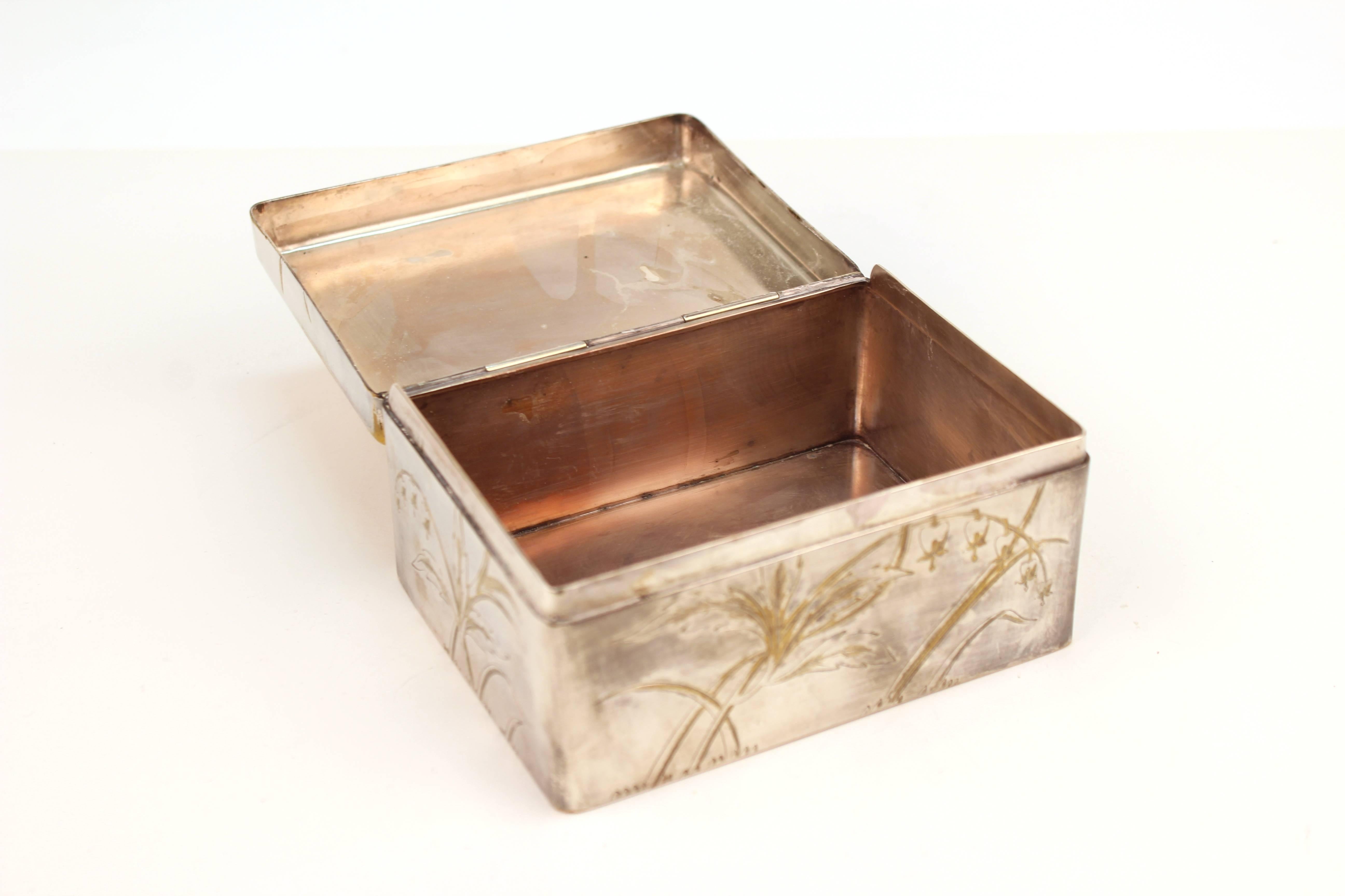 Christofle Silver Plated and Incised Trinket Box 3