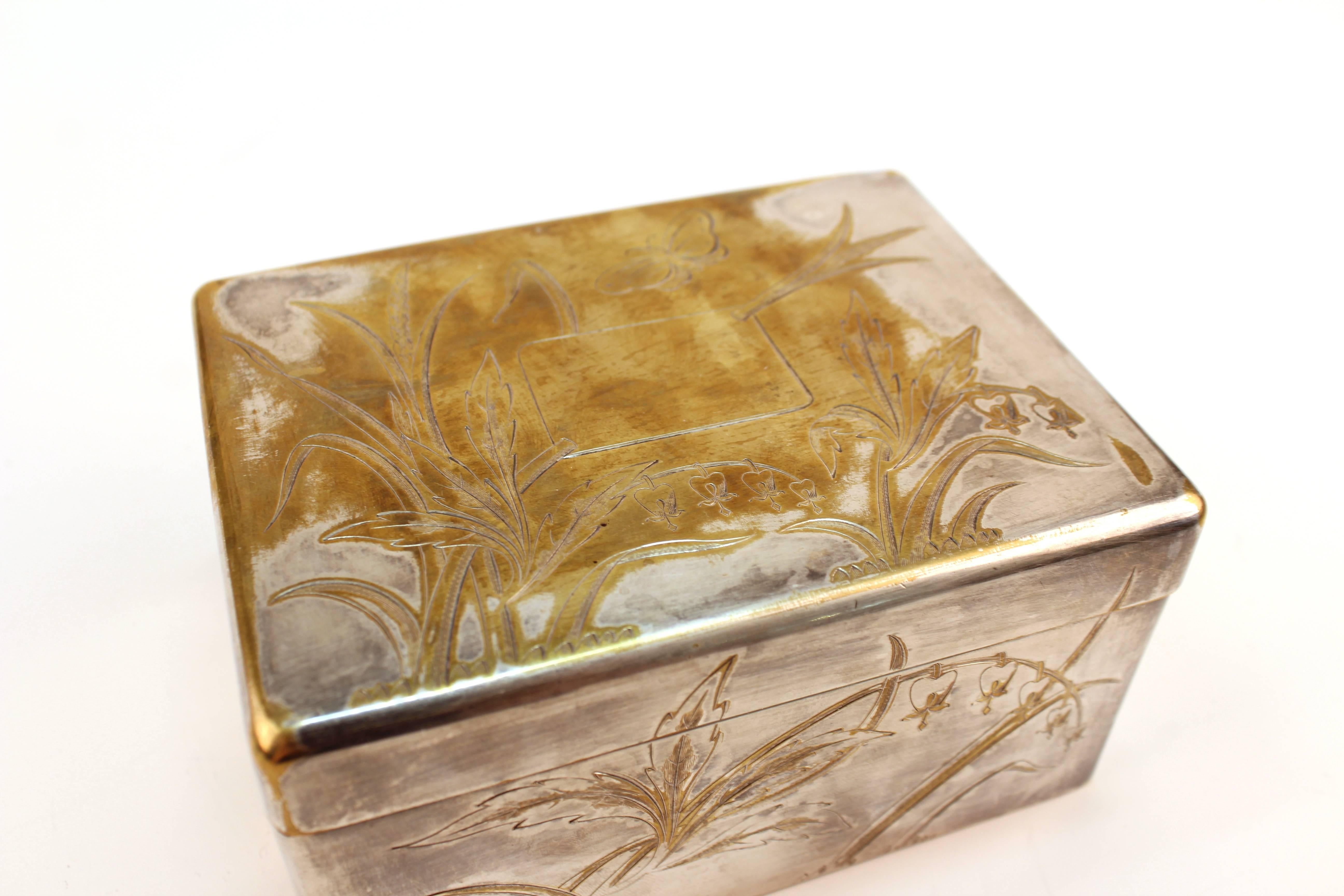 Christofle Silver Plated and Incised Trinket Box 5