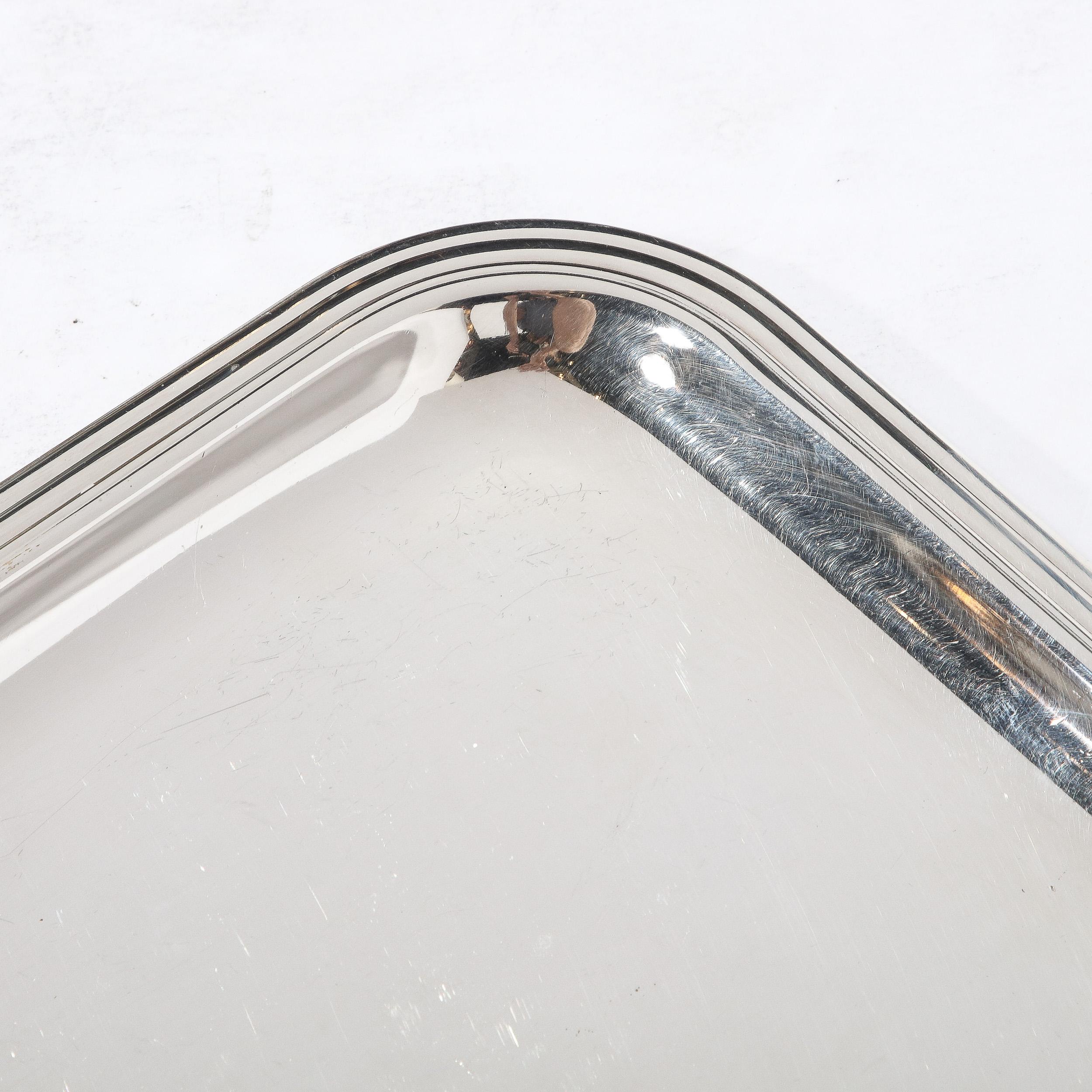 Silver Plate Christofle Silver-Plated Art Deco Style Tray