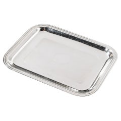 Christofle Silver-Plated Art Deco Style Tray France, Circa 2000