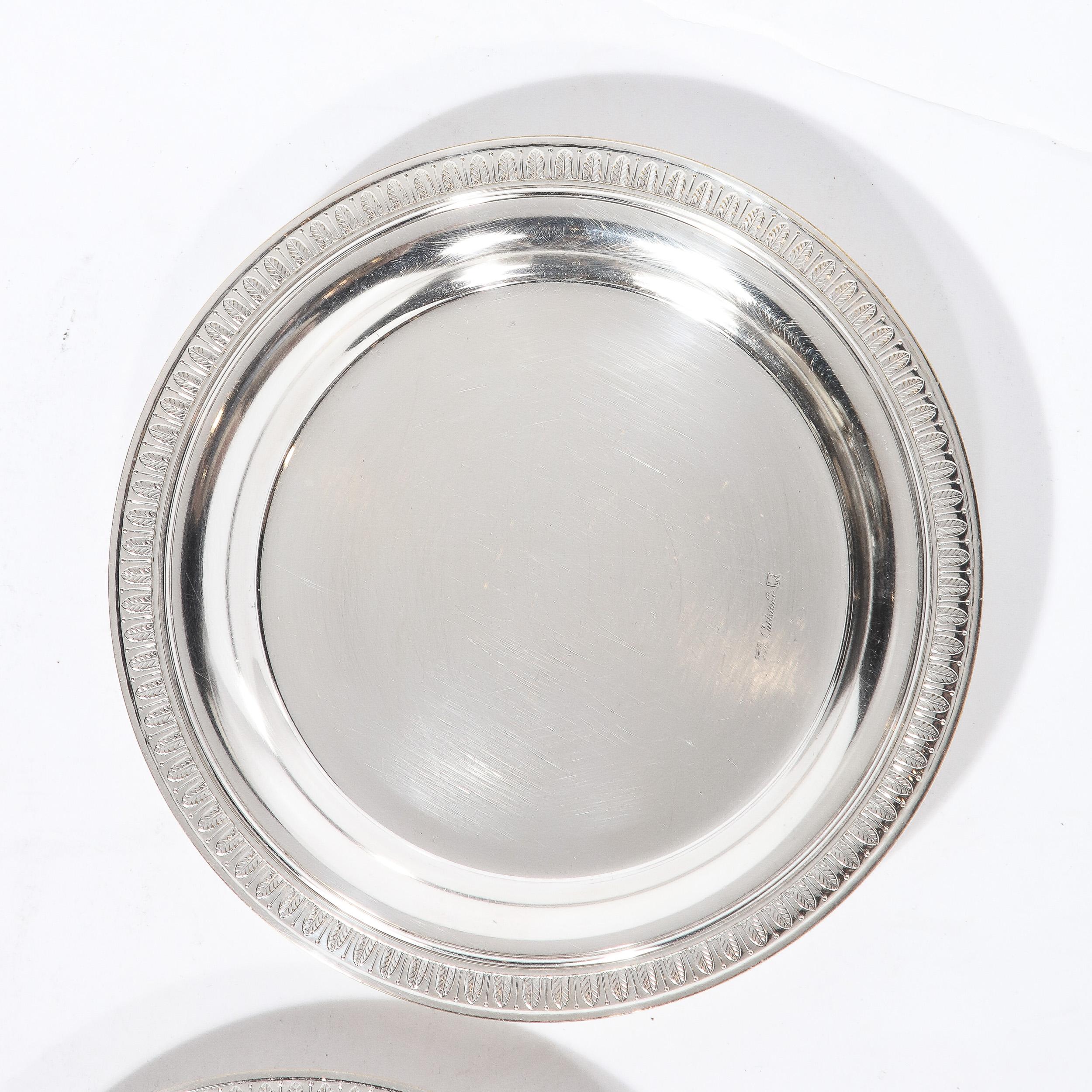 Silver Plate Christofle Silver-Plated Art Deco Style Wine Coaster, France, Circa 200