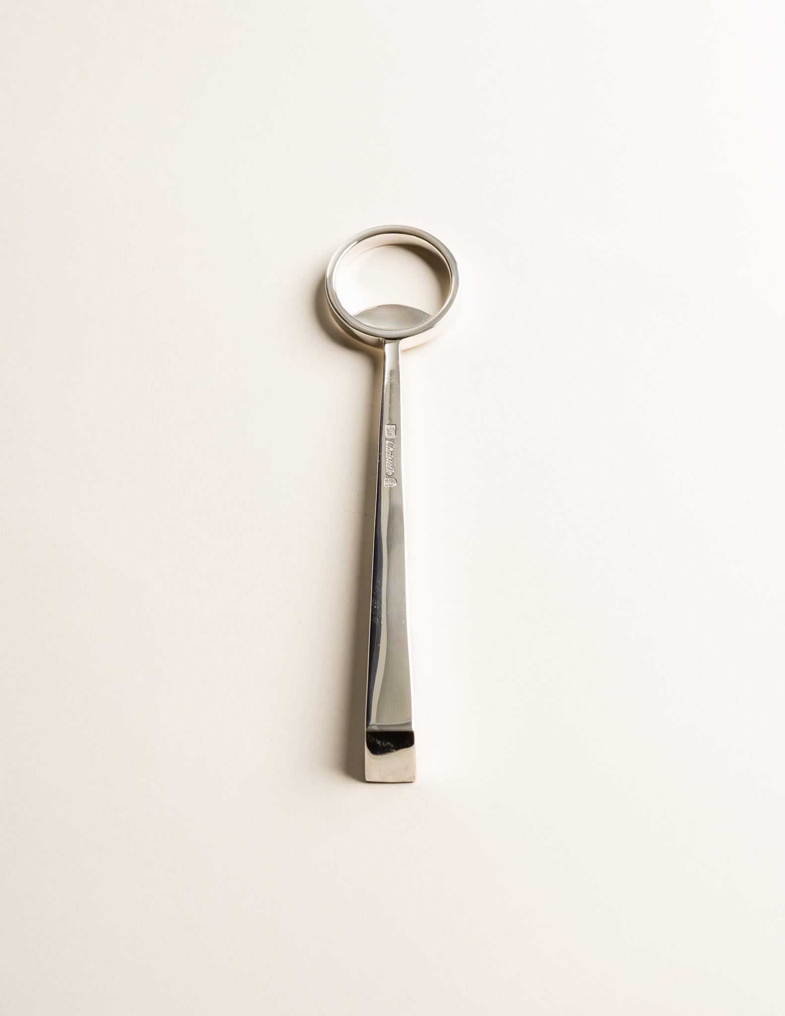 Modern Christofle Silver-Plated Bottle Opener, 1980s For Sale