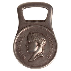 Christofle Silver Plated Bottle Opener with Portrait of Napoleon the Emperor