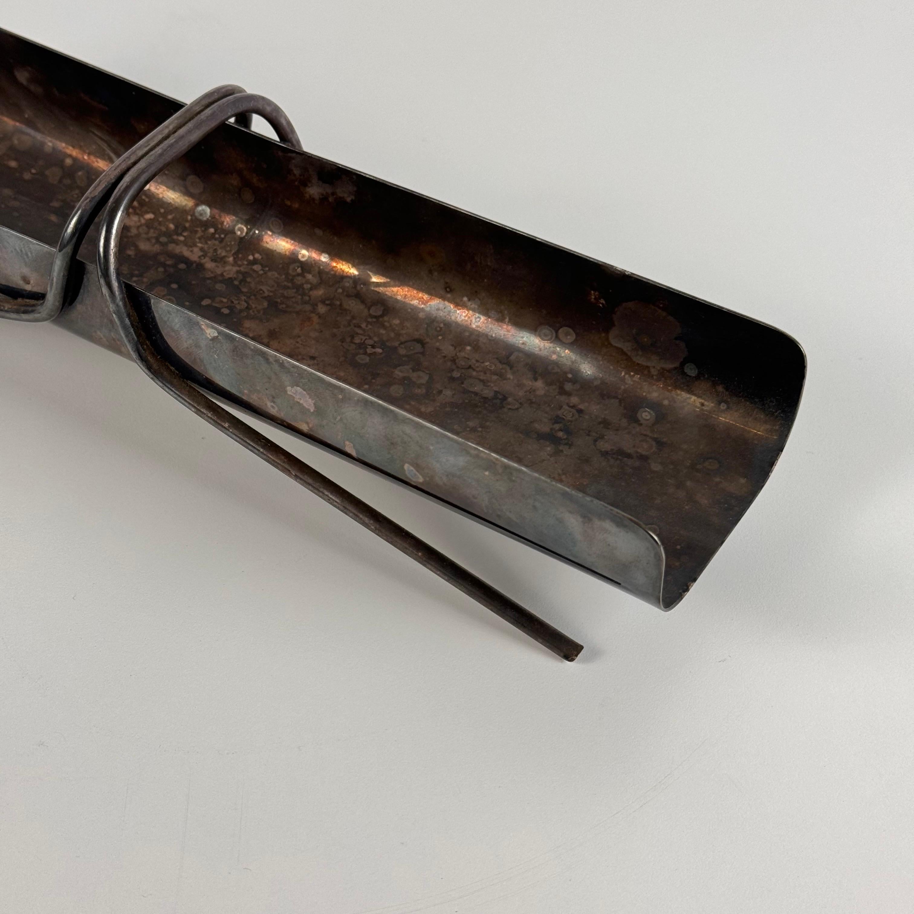 Christofle Silver-Plated Breadstick Holder Attributed to Gio Ponti, 1950s For Sale 4