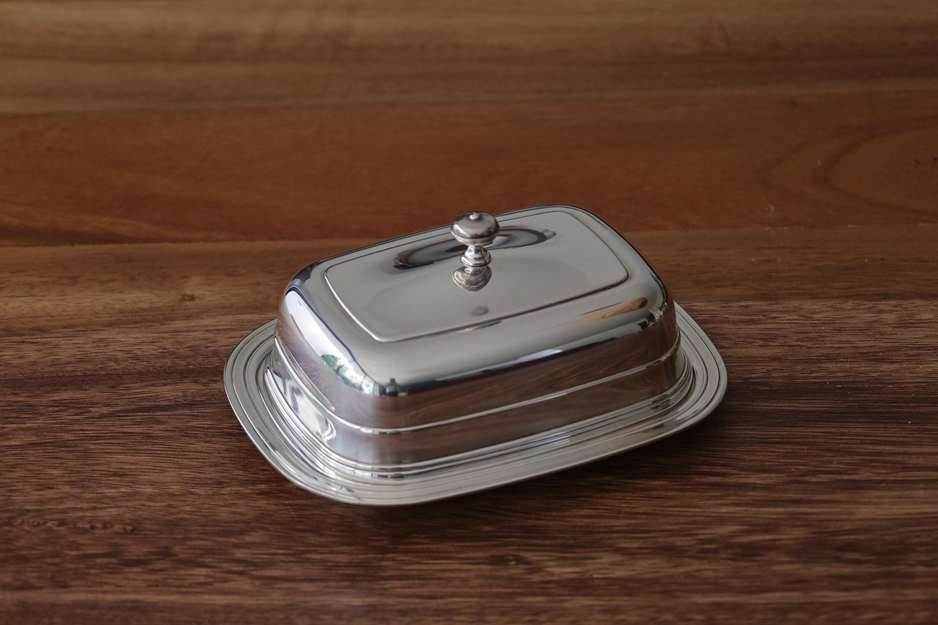 Cristofle silver pated butter dish in excellent condition.
 