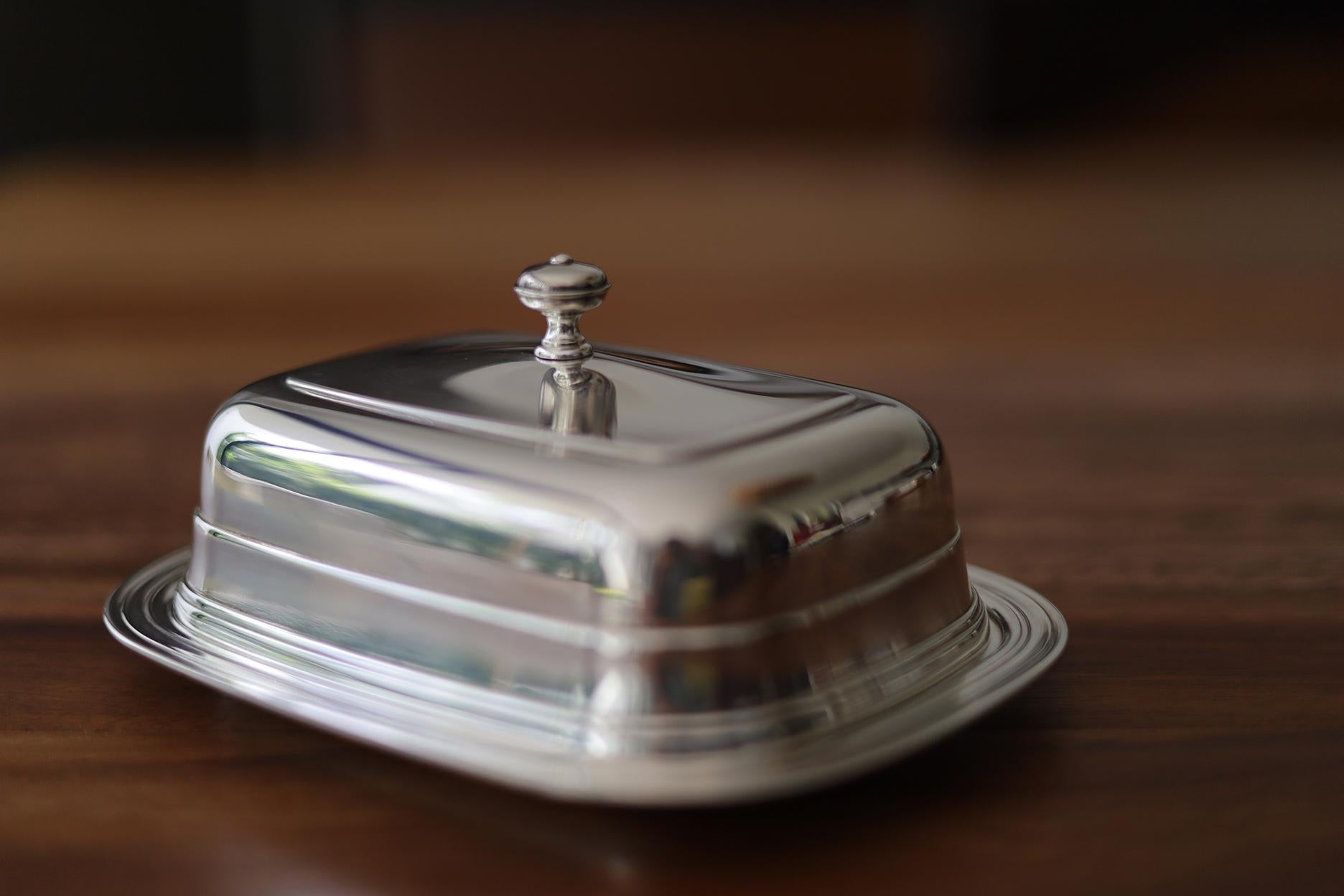 Art Deco Christofle Silver Plated Butter Dish