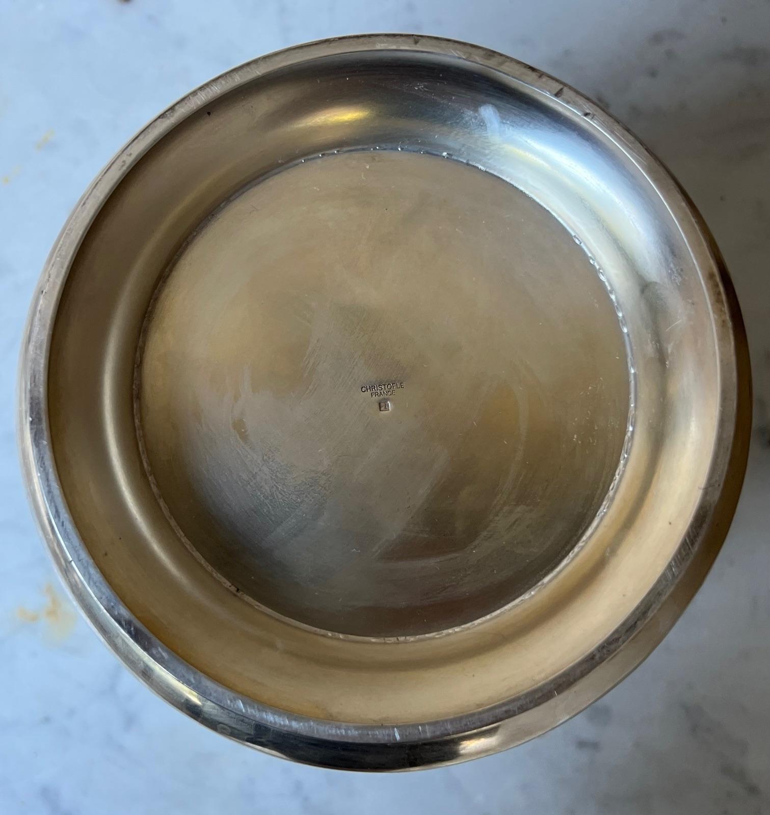Christofle Silver Plated Champagne Bucket, Circa 1950's For Sale 4