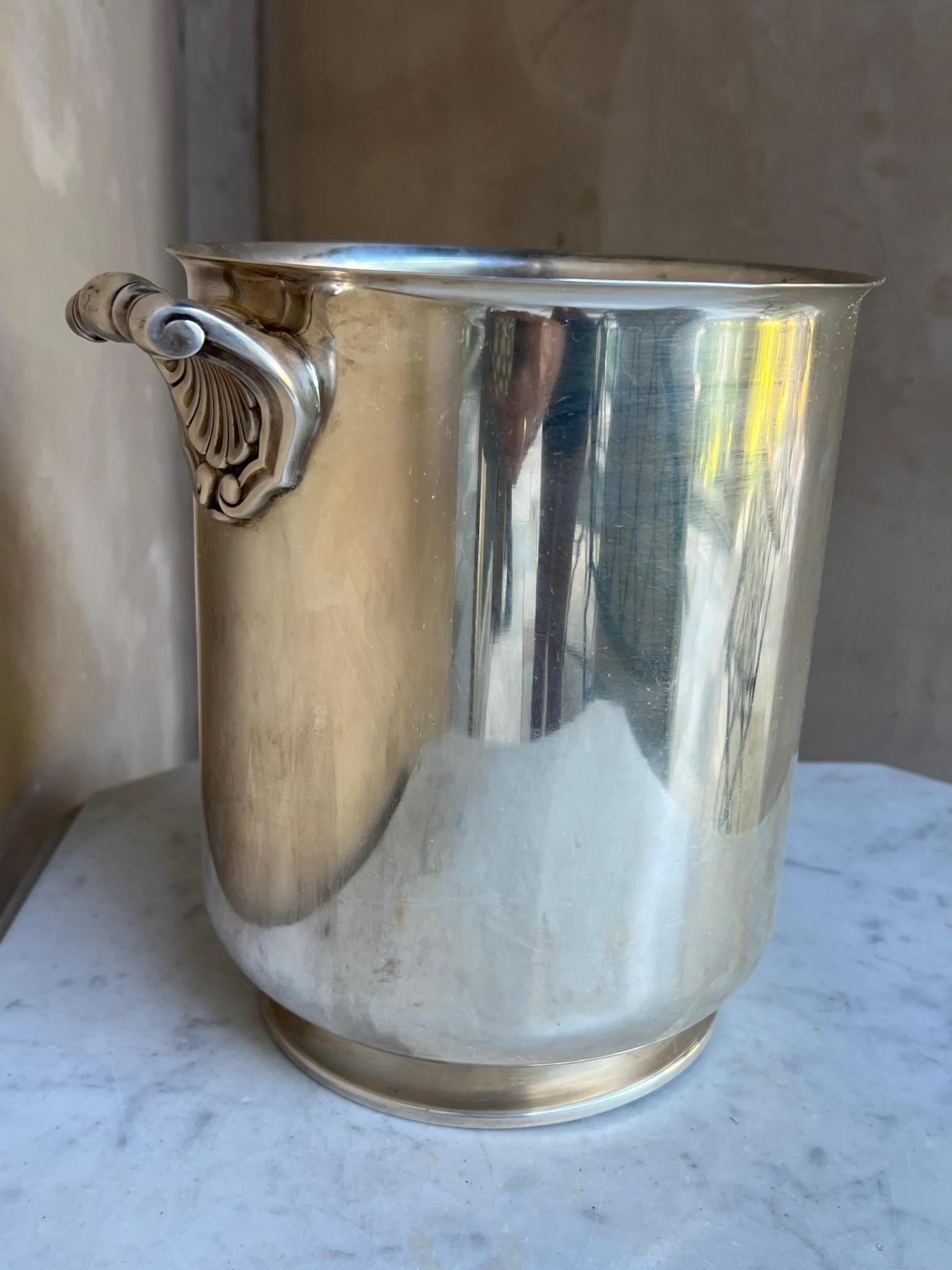 Mid-20th Century Christofle Silver Plated Champagne Bucket, Circa 1950's For Sale