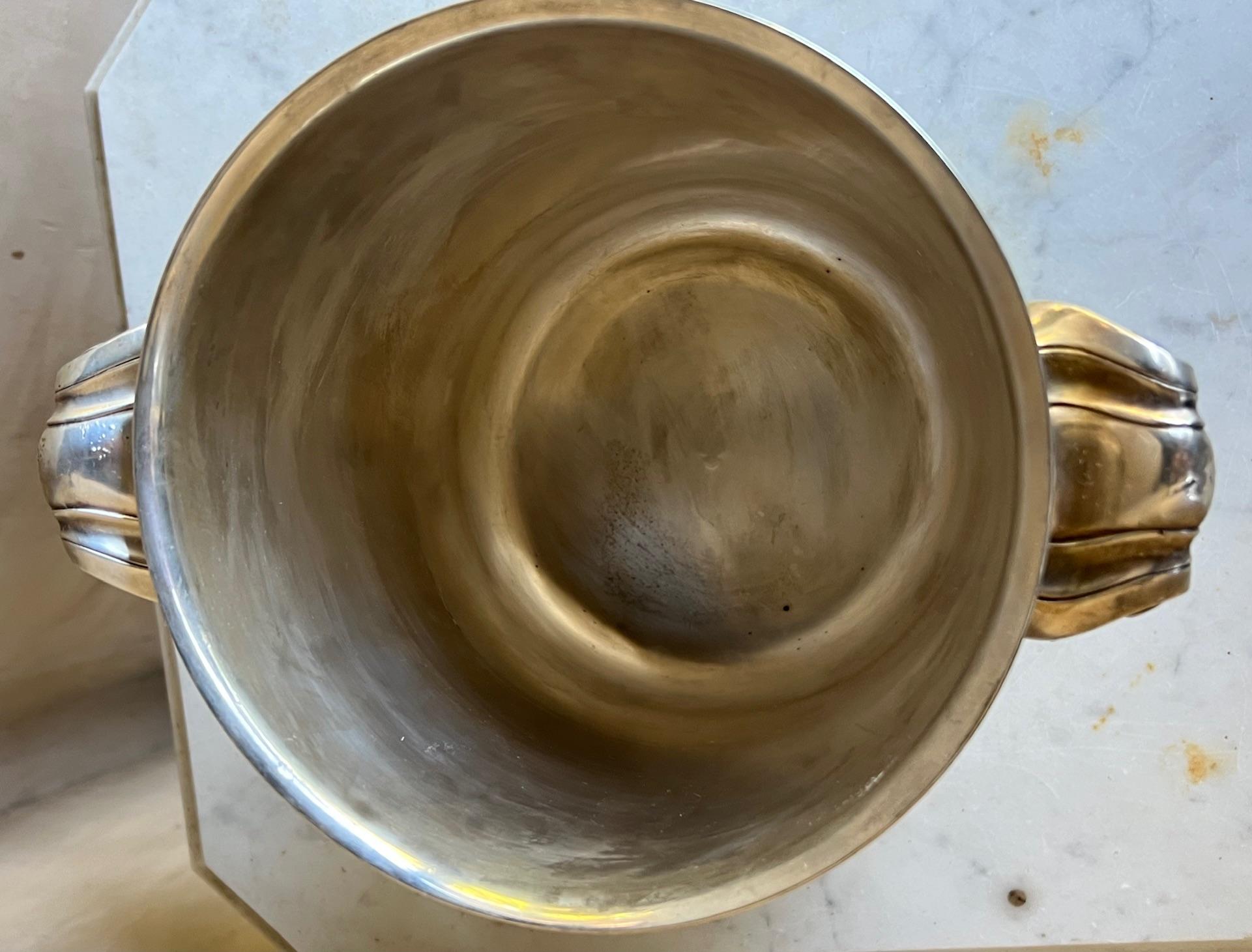 Christofle Silver Plated Champagne Bucket, Circa 1950's For Sale 2