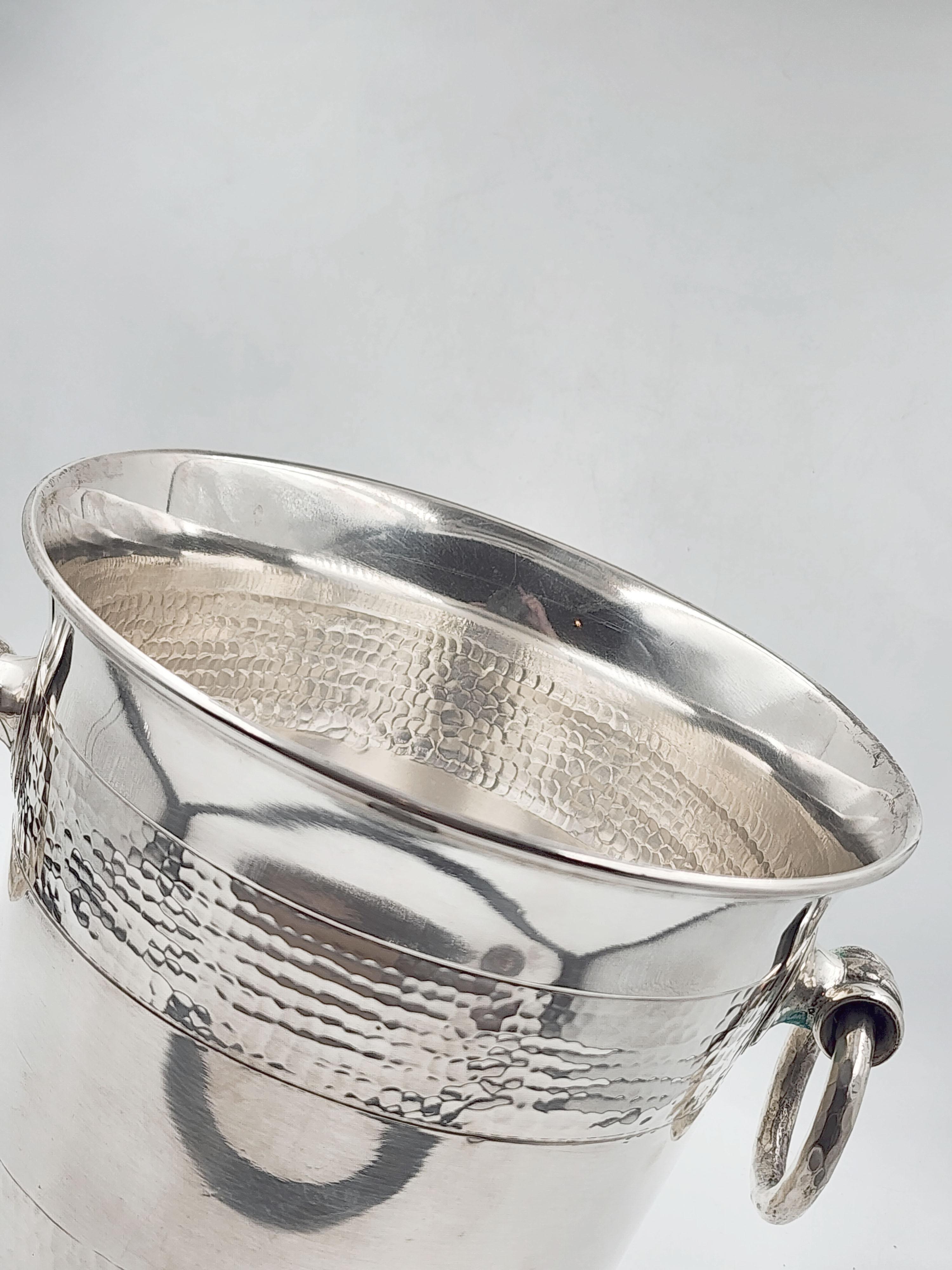 Christofle versilberter Champagnerkübel (Moderne der Mitte des Jahrhunderts) im Angebot