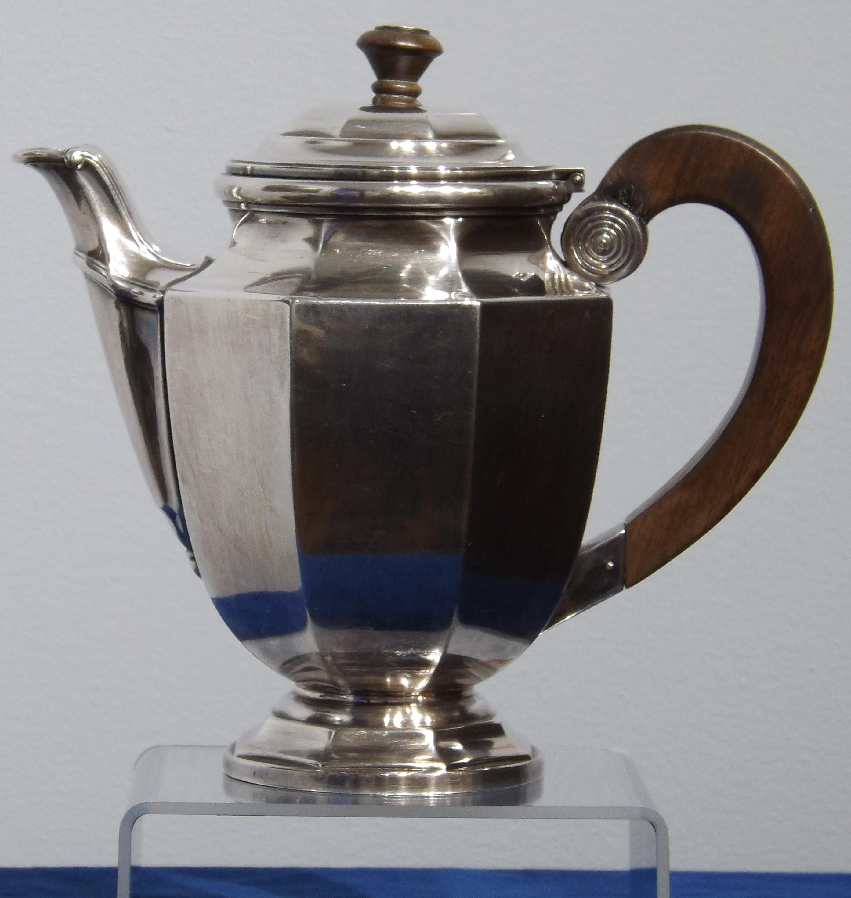 French Christofle Silver Plated Coffee Set, circa 1950 For Sale