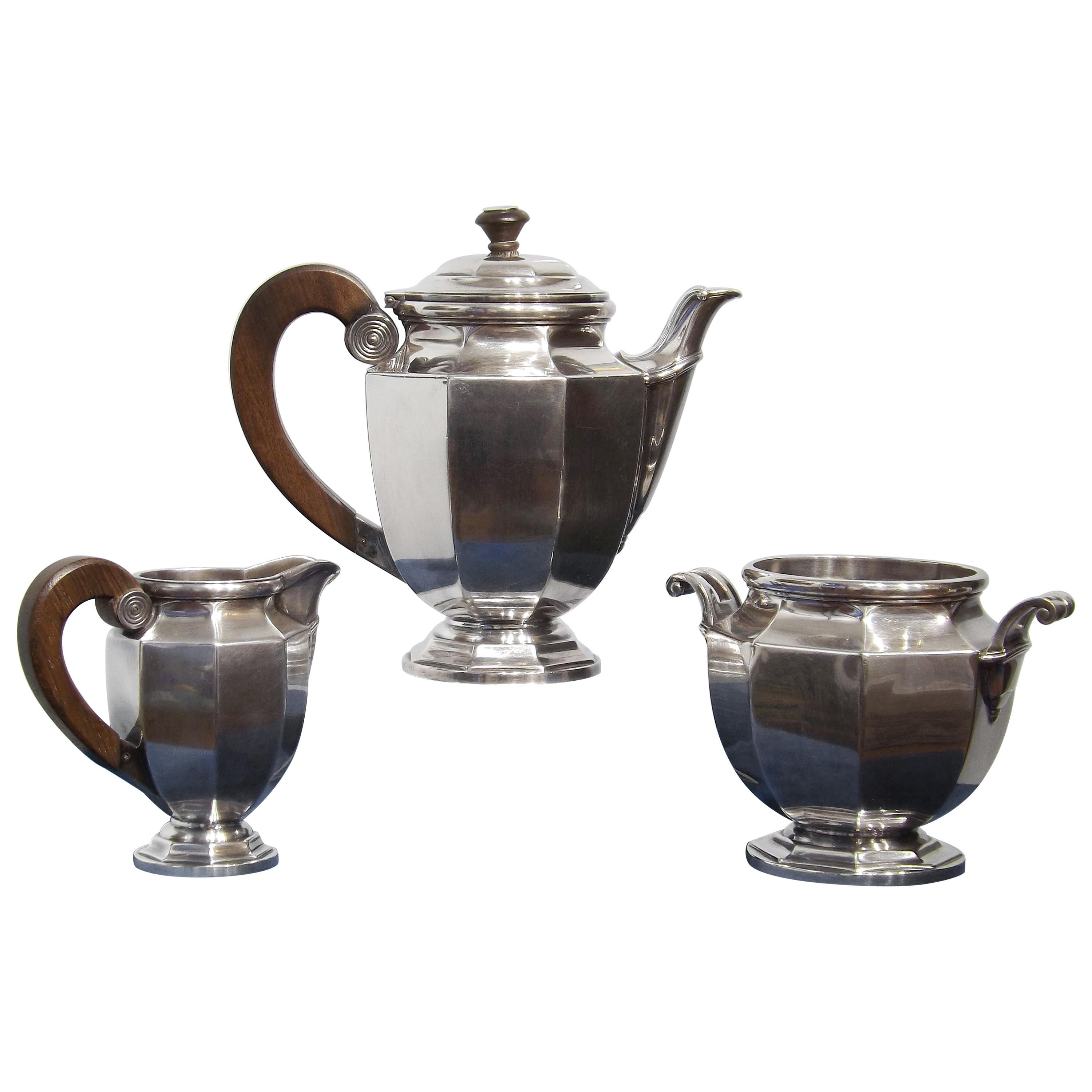 Christofle Silver Plated Coffee Set, circa 1950 For Sale