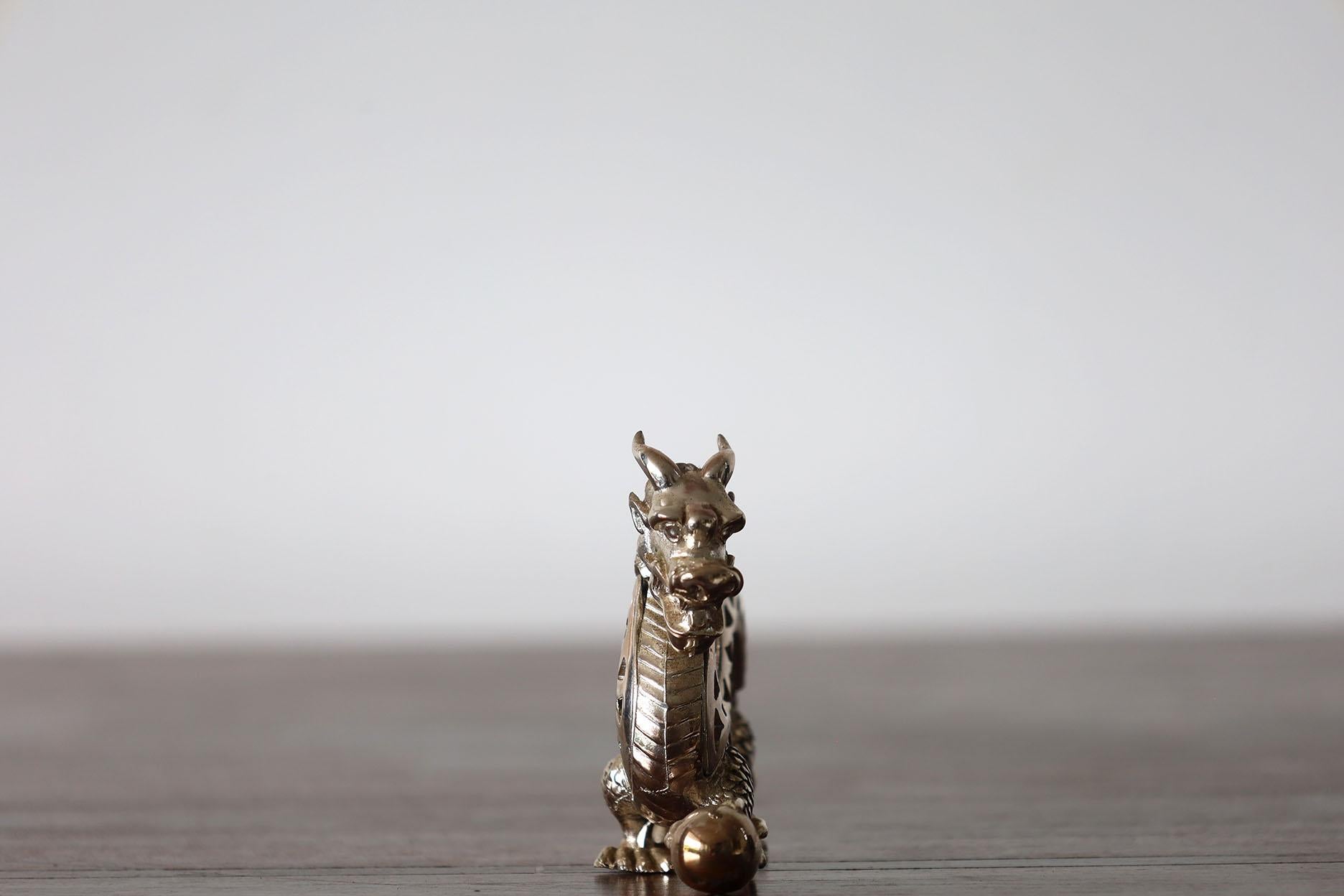French Christofle Silver Plated Dragon Figurine