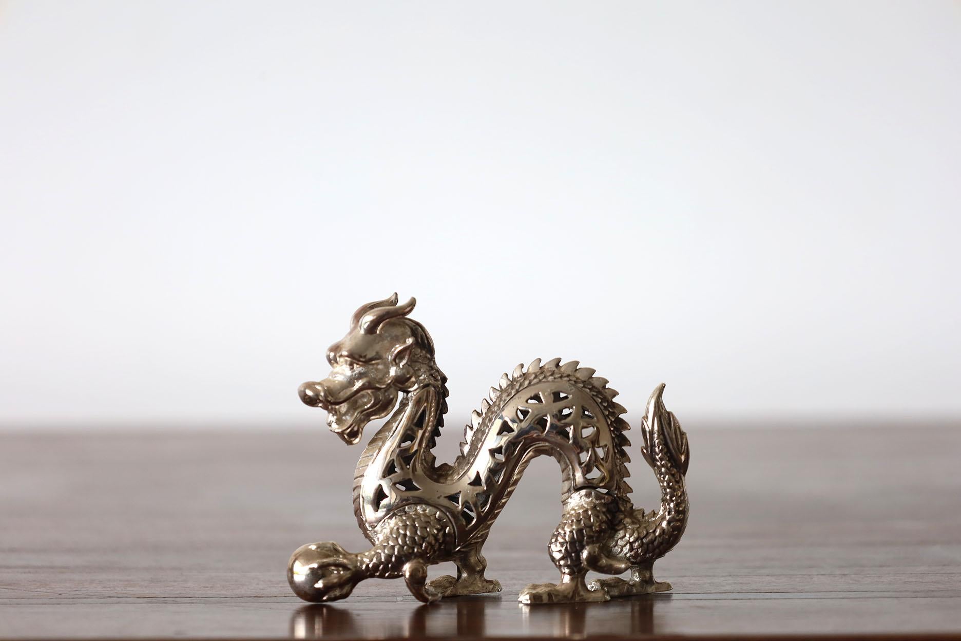Christofle Silver Plated Dragon Figurine In Good Condition In Mérida, YU