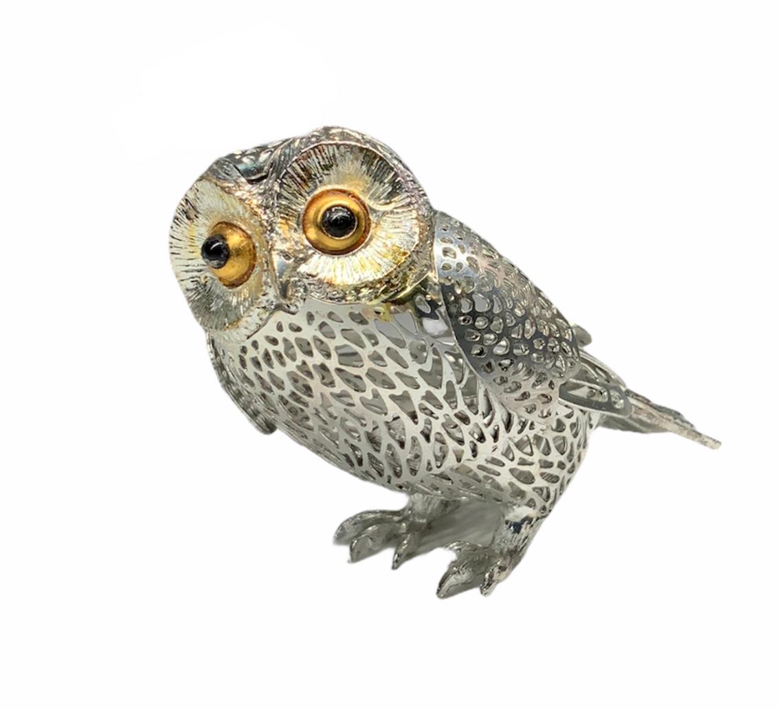 Christofle Silver Plated Lumiere D’Argent Owl Figurine 2