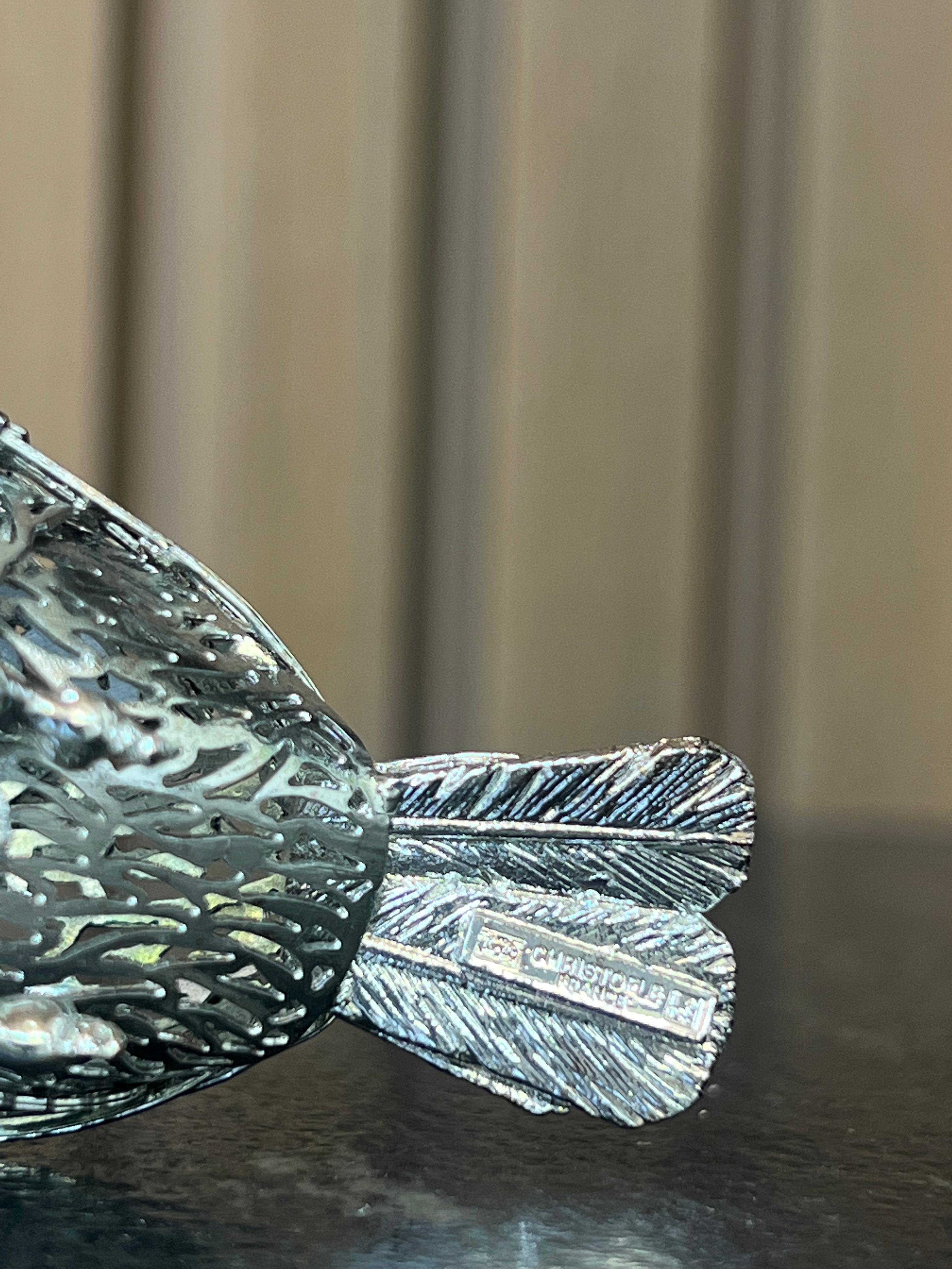 Christofle Silver Plated Lumiere D'Argent Owl Figurine 1