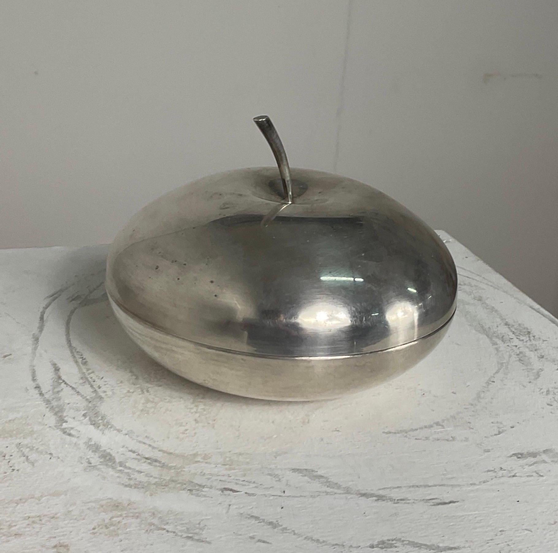 Mid-20th Century Christofle Silver Plated Metal Box, 60s For Sale