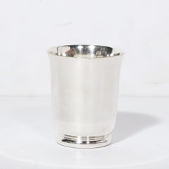 Portaplumas chapado en plata Christofle con forma de vaso clásico