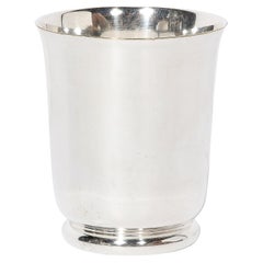Christofle Silver Plated Pen Holder in Classic Beaker Form
