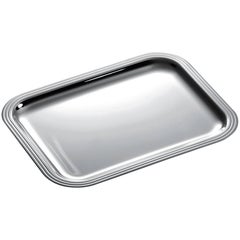 Christofle Silver Plated Rectangular Tray, Model Albi Bagatelle, in It's Box