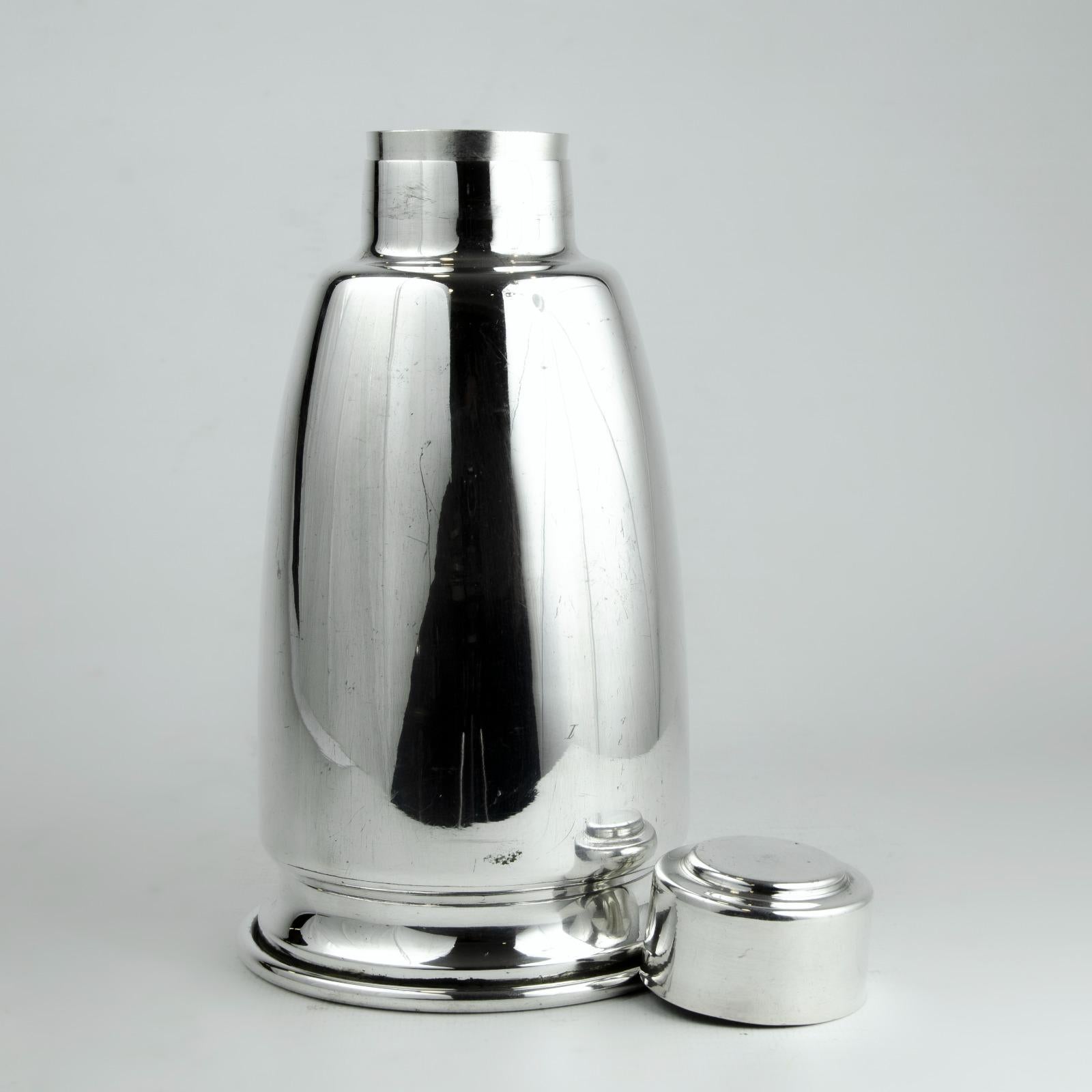 Mid-Century Modern Christofle Silver Plated Shaker France 1950 For Sale
