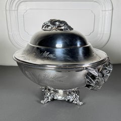 Christofle Silver-Plated Tureen with Lobster Motif and Handles