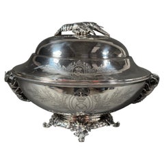 Christofle Silver-Plated Tureen with Lobster Motif and Handles