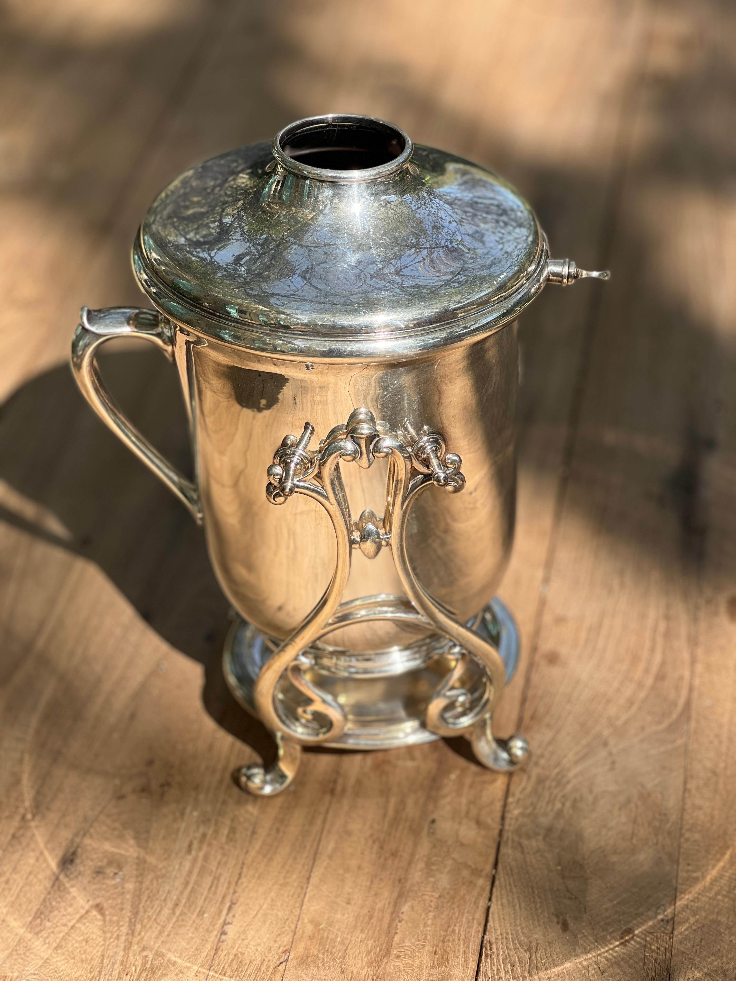 Christofle silver-plated wine and champagne cooler with caddy circa 1935 For Sale 4