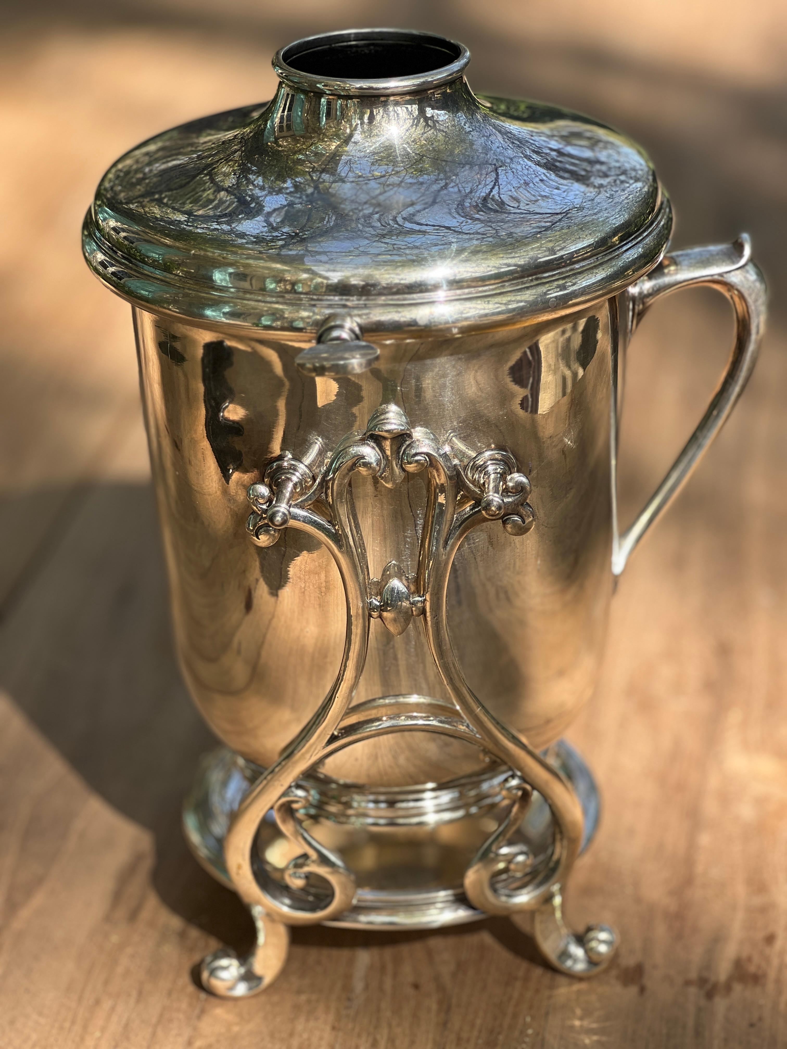 Christofle silver-plated wine and champagne cooler with caddy circa 1935 For Sale 10