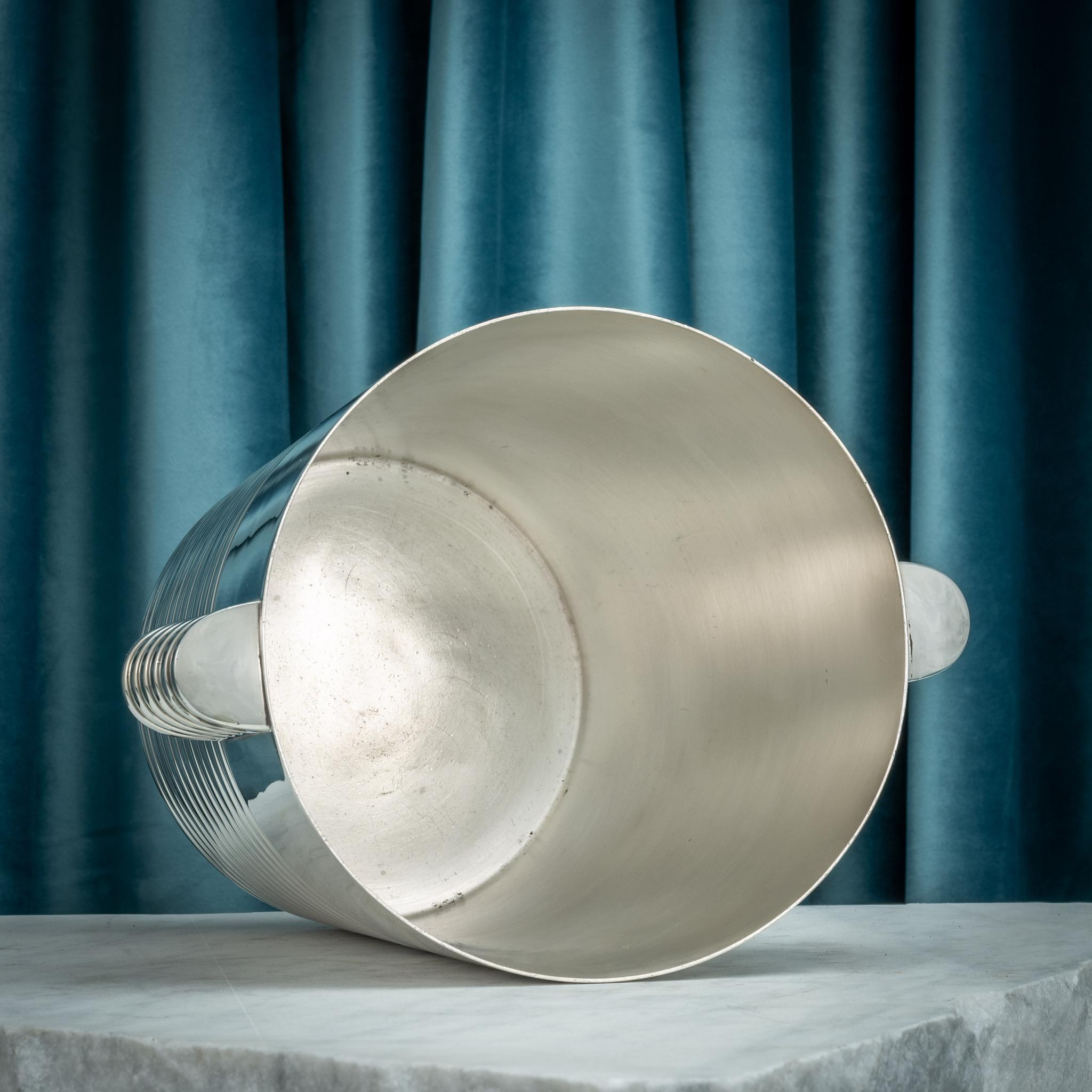 Christofle Silver Plated Wine Cooler/Champagne Ice Bucket, Circa 1945. For Sale 2