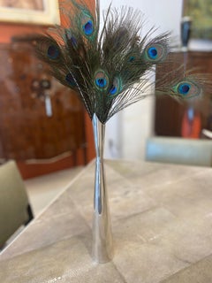 Mid Century Christofle Silver Platted Bulb Vase