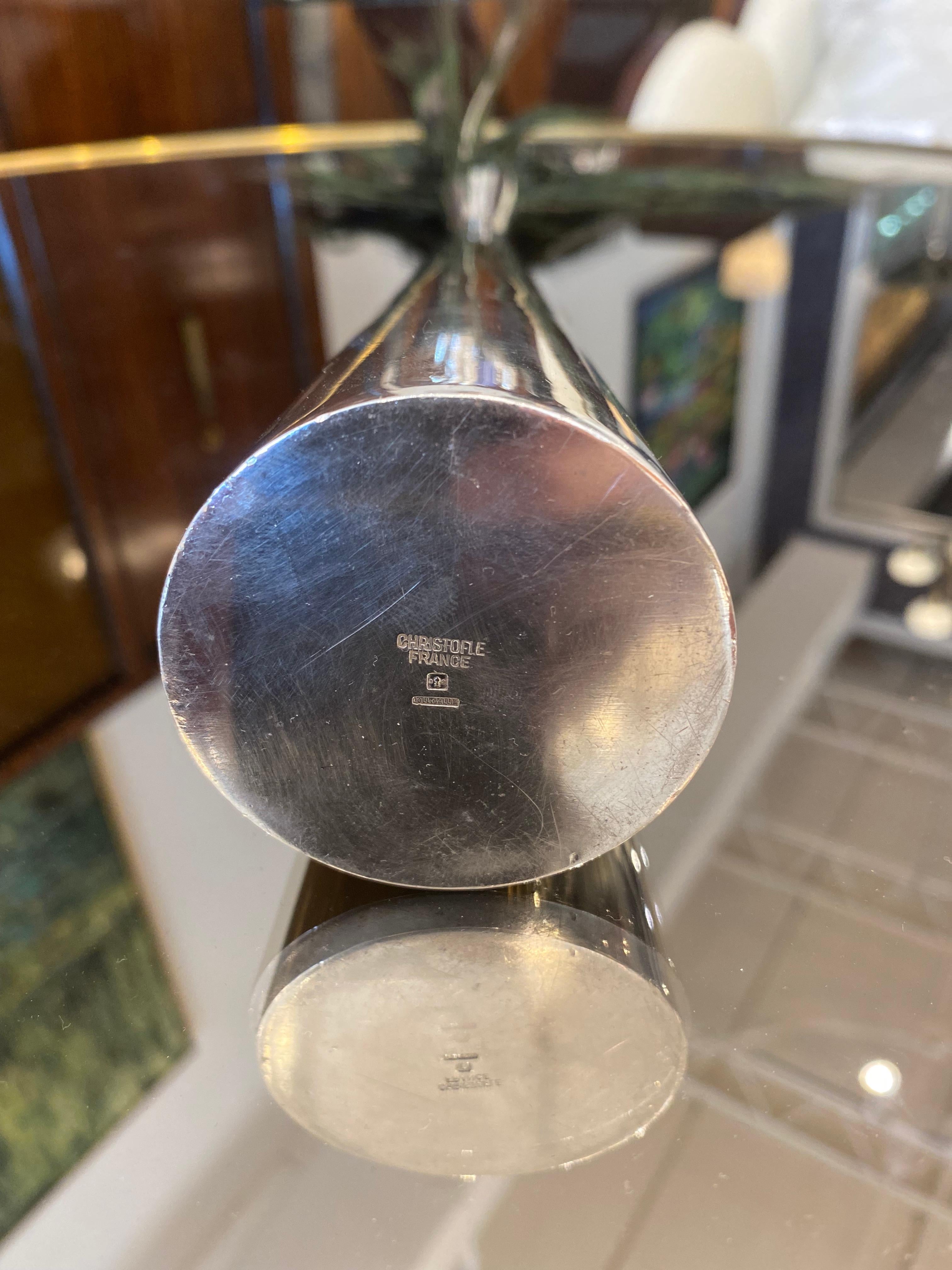 Mid-Century moderno Vaso a lampadina in argento di Christofle della metà del secolo scorso in vendita