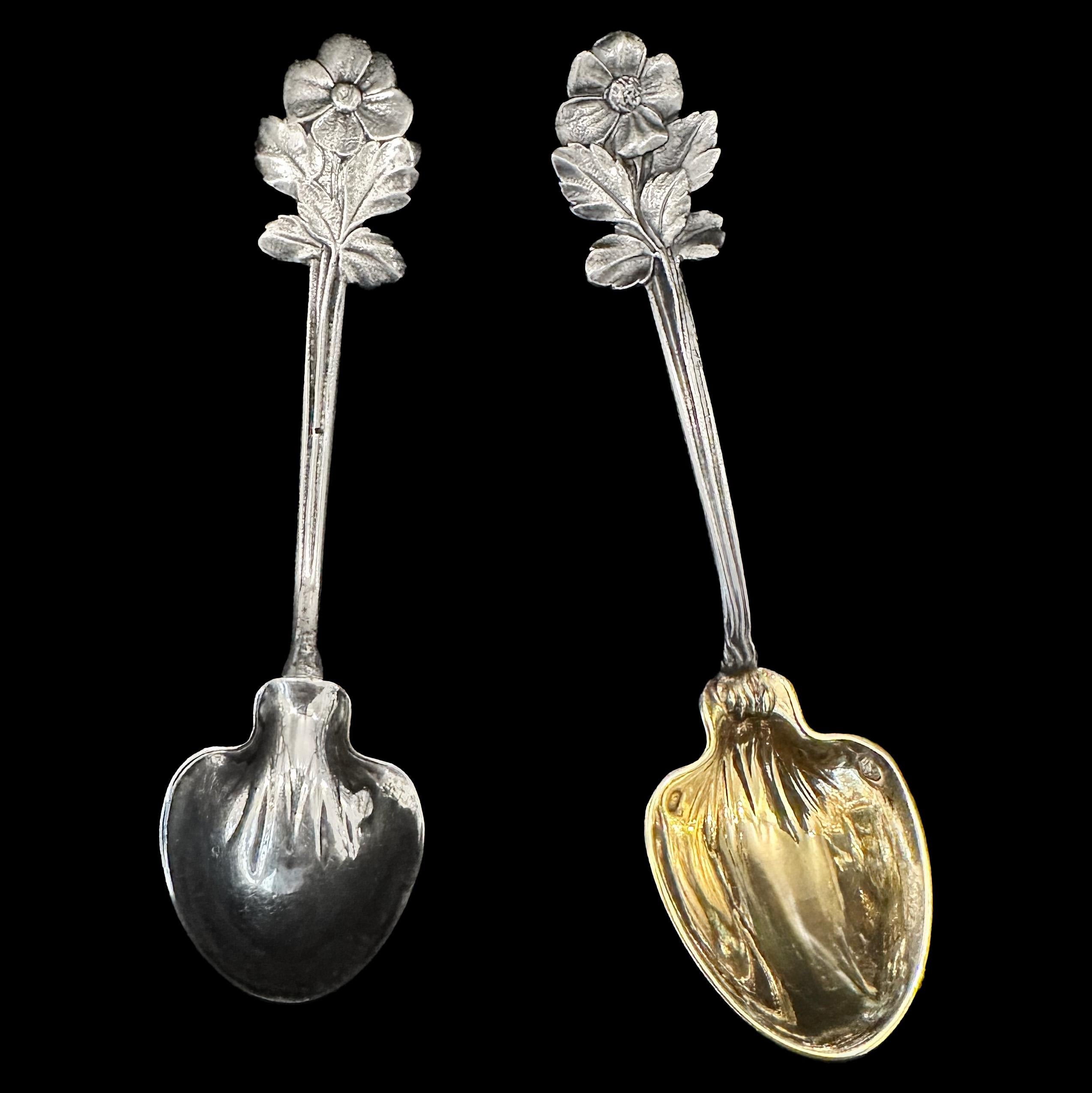 Silver CHRISTOFLE 1880 Marquise PAIVA Sterling strawberry service very rare 14 pieces For Sale