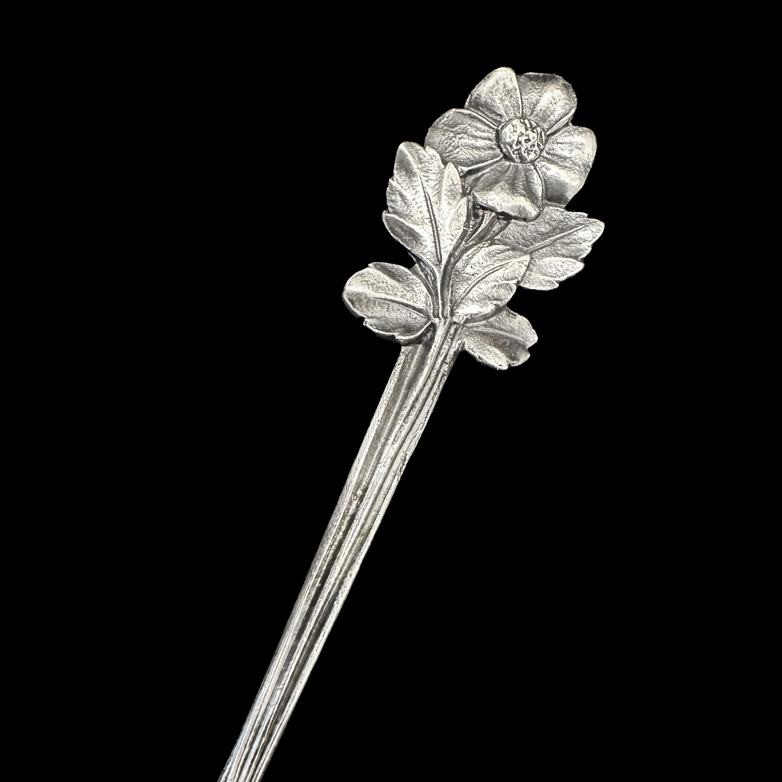 CHRISTOFLE 1880 Marquise PAIVA Sterling strawberry service very rare 14 pieces For Sale 1