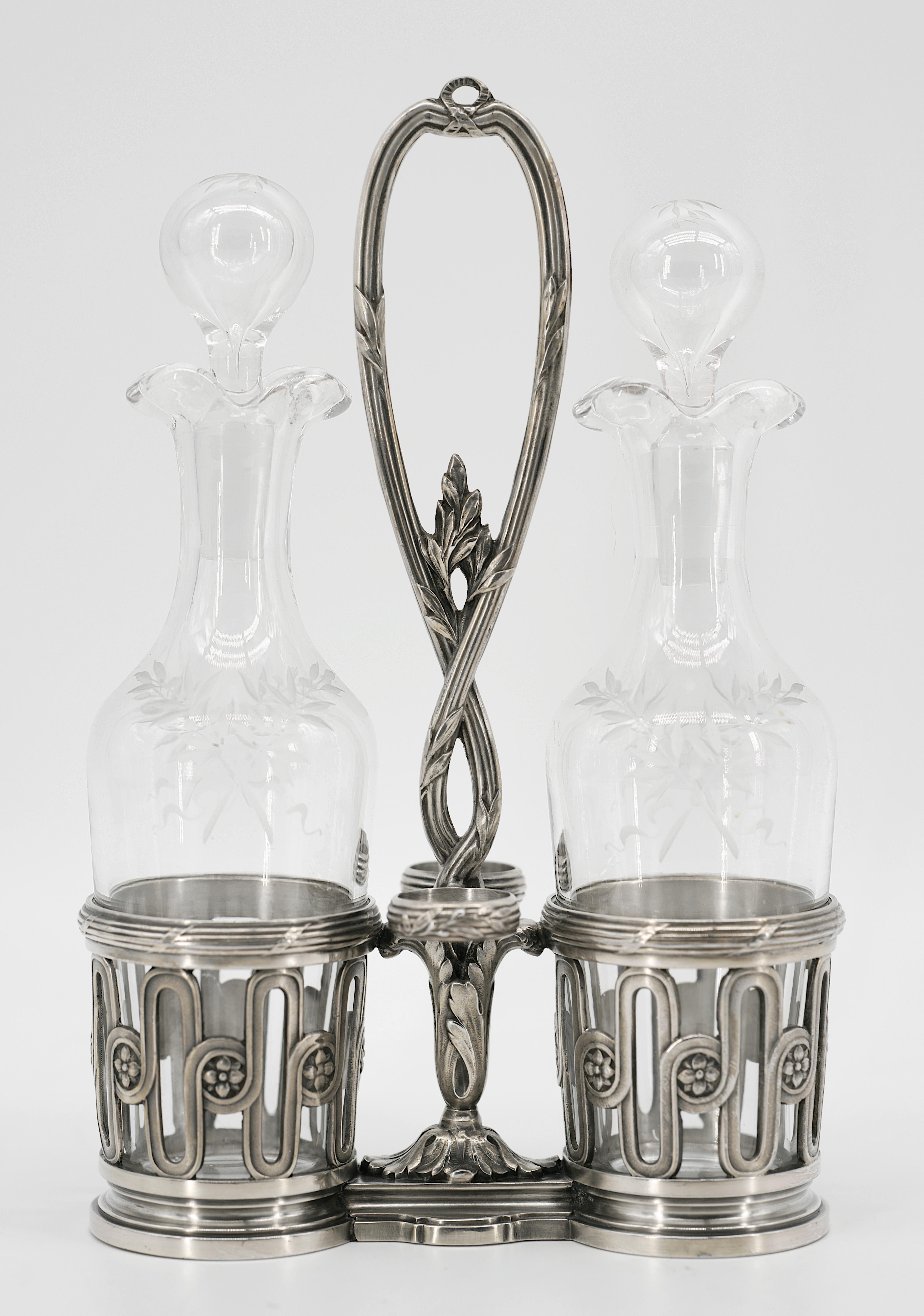 Christofle, set per olio e aceto in silverplate, 1900 in vendita 2