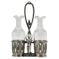 CHRISTOFLE Silverplate Oil & Vinegar Set, 1900