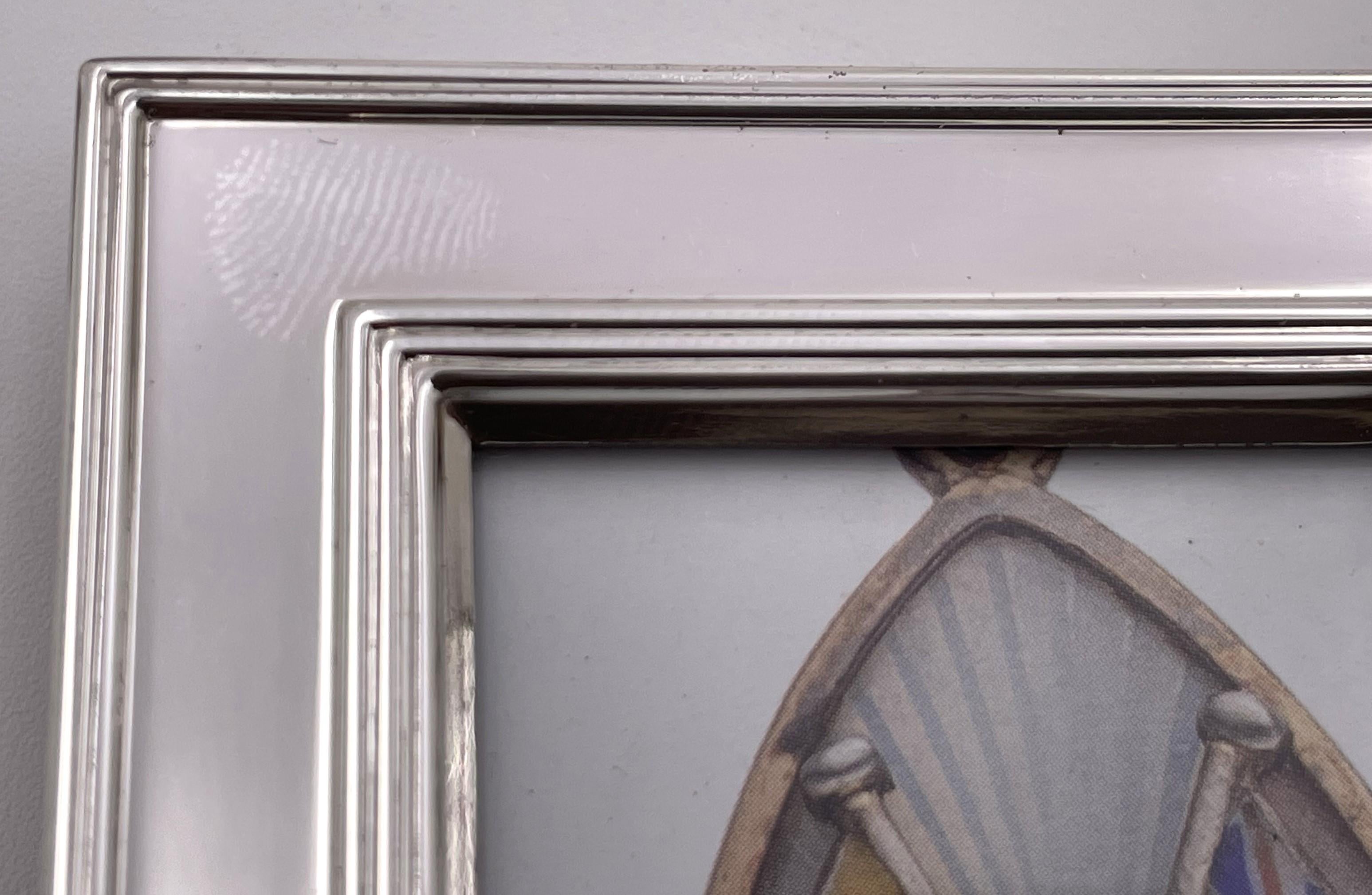 Francese Cornice per quadri Christofle in silverplate, circa anni '70, in condizioni nuove in vendita