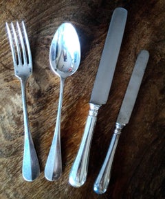 Christofle Napoleon III Silverware Set of Full 45 Pieces, 19th Century, France