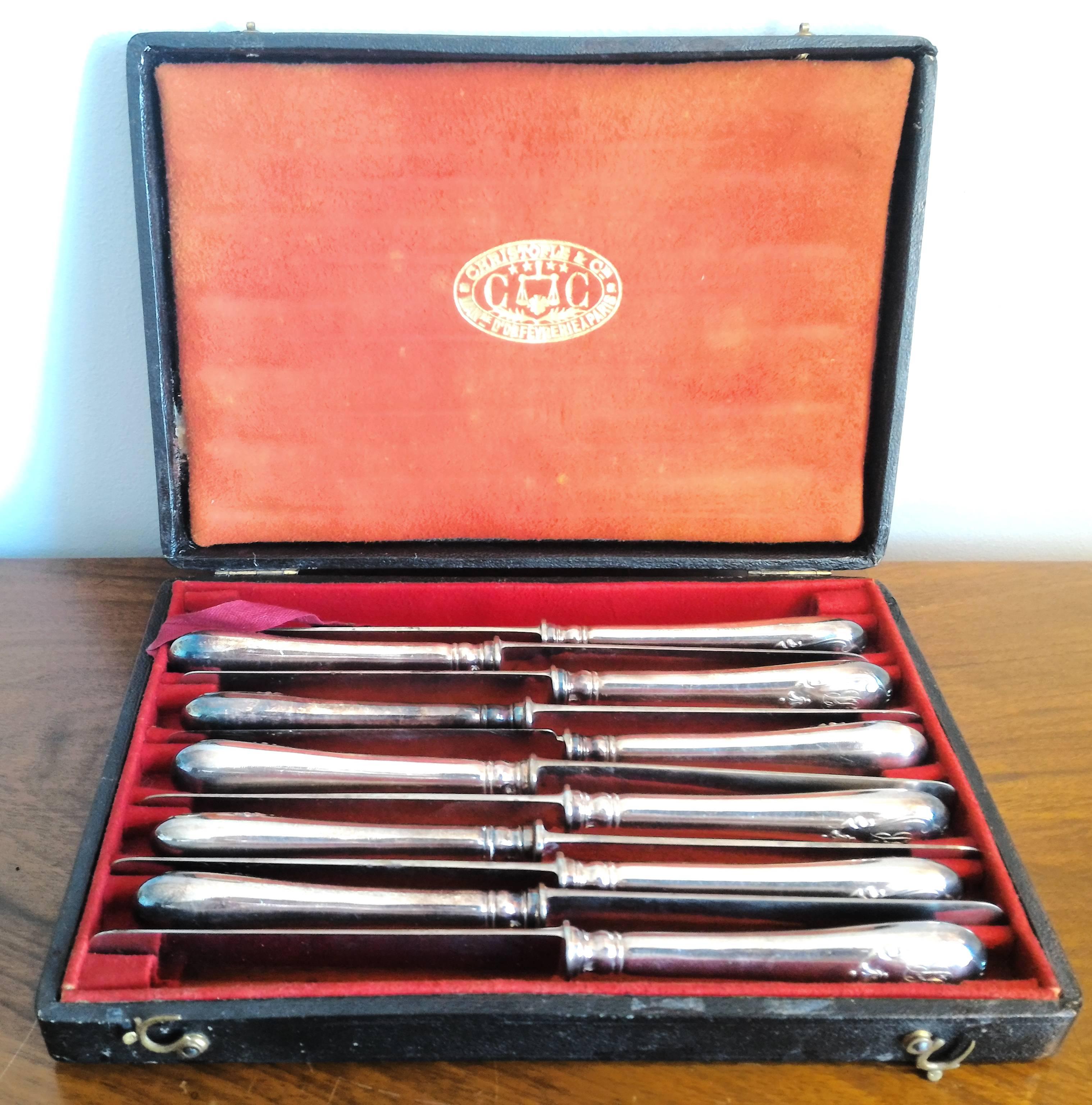 Silver Plate Christofle Napoleon III Silverware Set of Full 45 Pieces, 19th Century, France