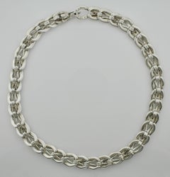 Christofle Siver and 18 Karat Yellow Gold Necklace